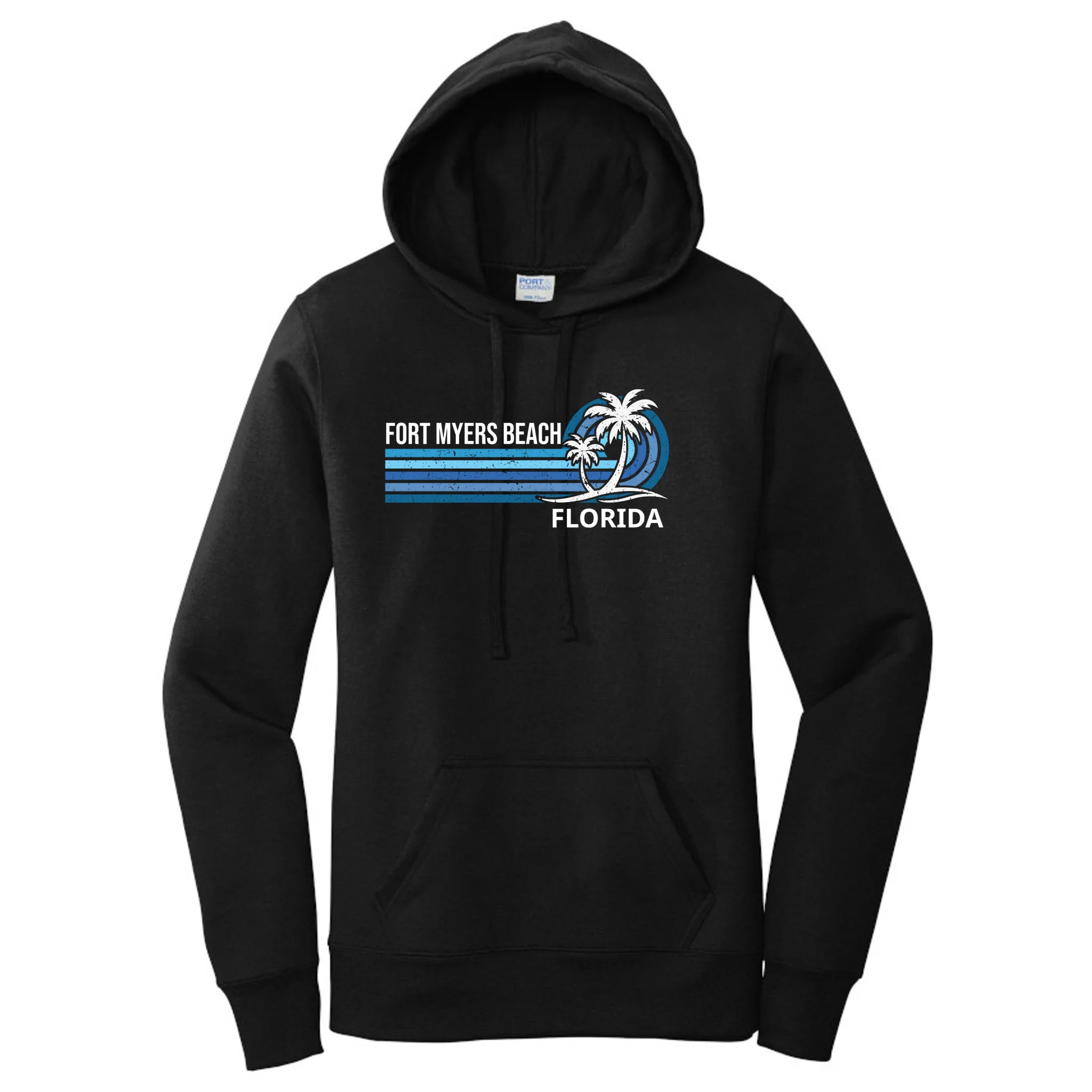 Custom Family Vacation Personalized Beach Gift Retro Women's Pullover Hoodie - Front