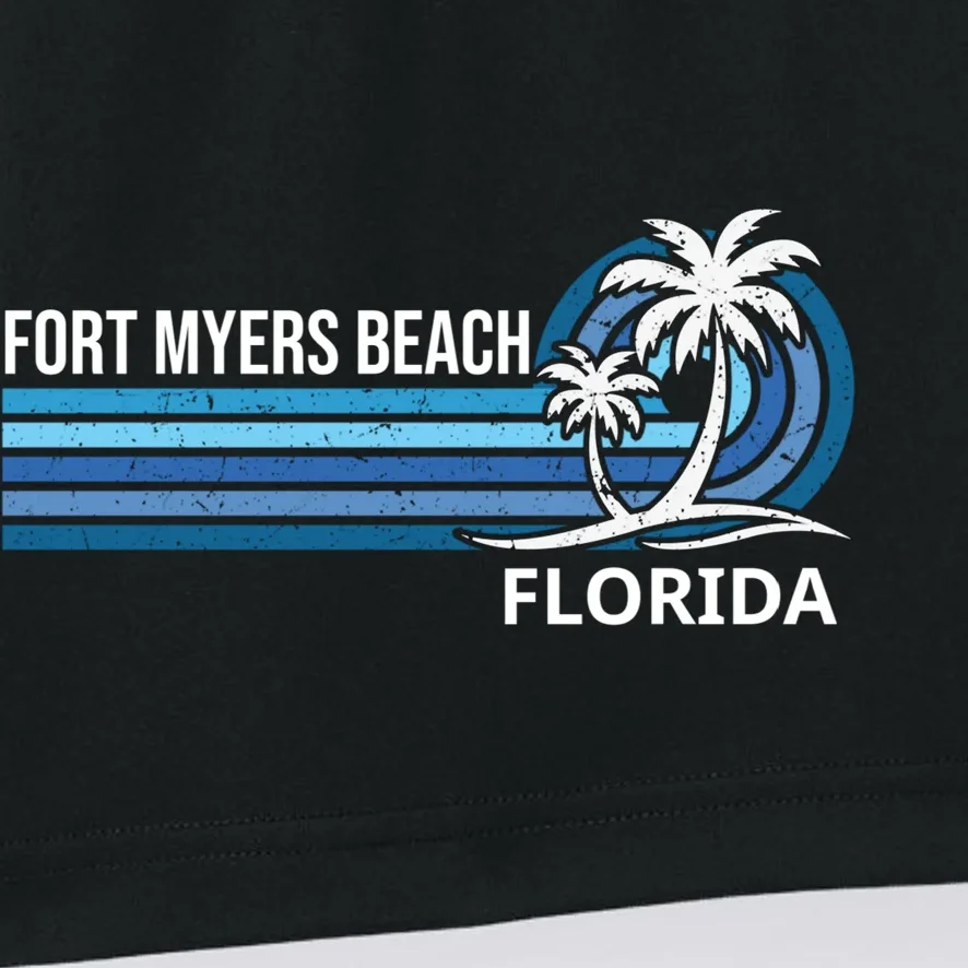 Custom Family Vacation Personalized Beach Gift Retro Men's Shorts - Front - Close-up