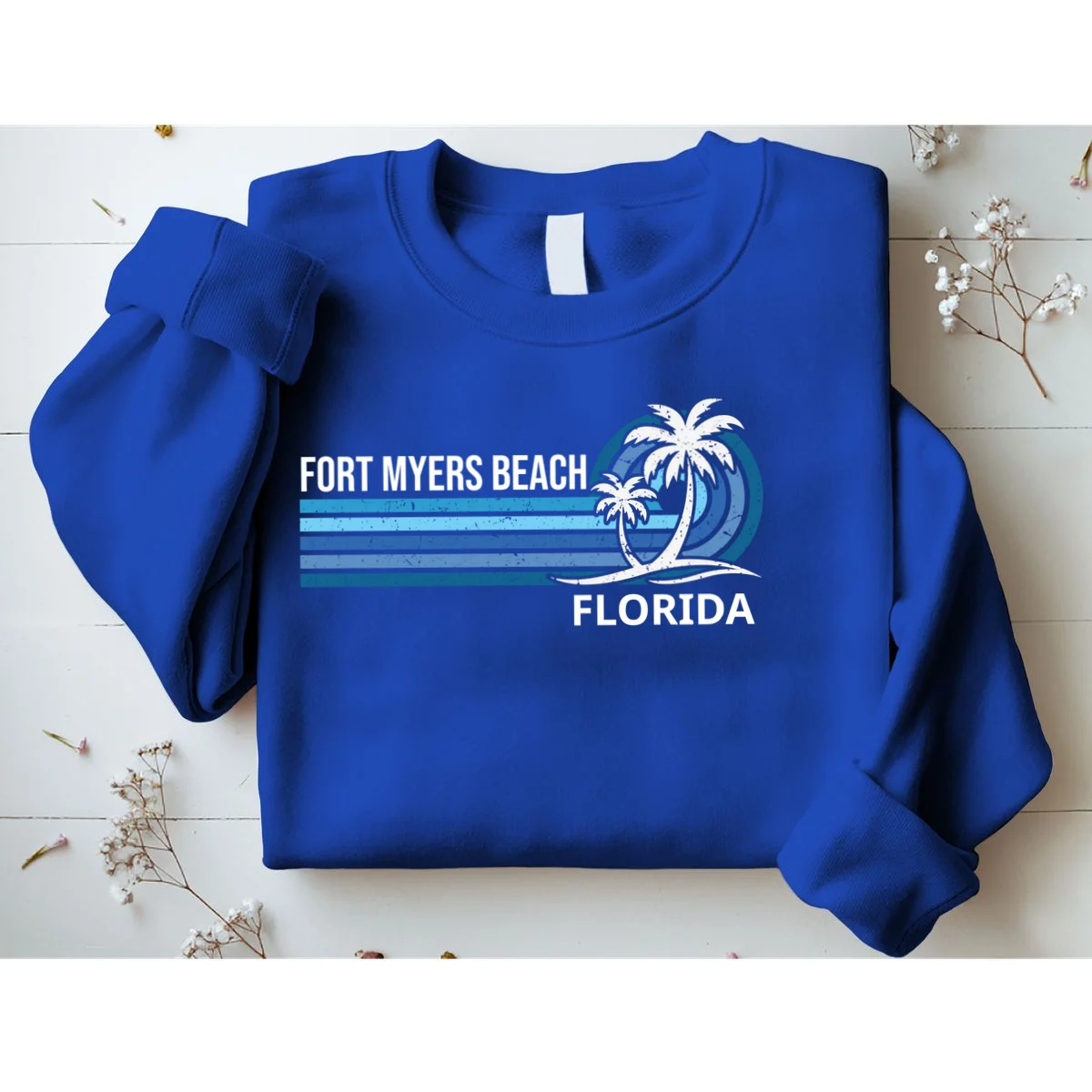 Custom Family Vacation Personalized Beach Gift Retro Sweatshirt - Front 1