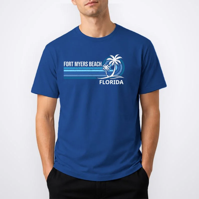 Custom Family Vacation Personalized Beach Gift Retro T-Shirt - Front 1