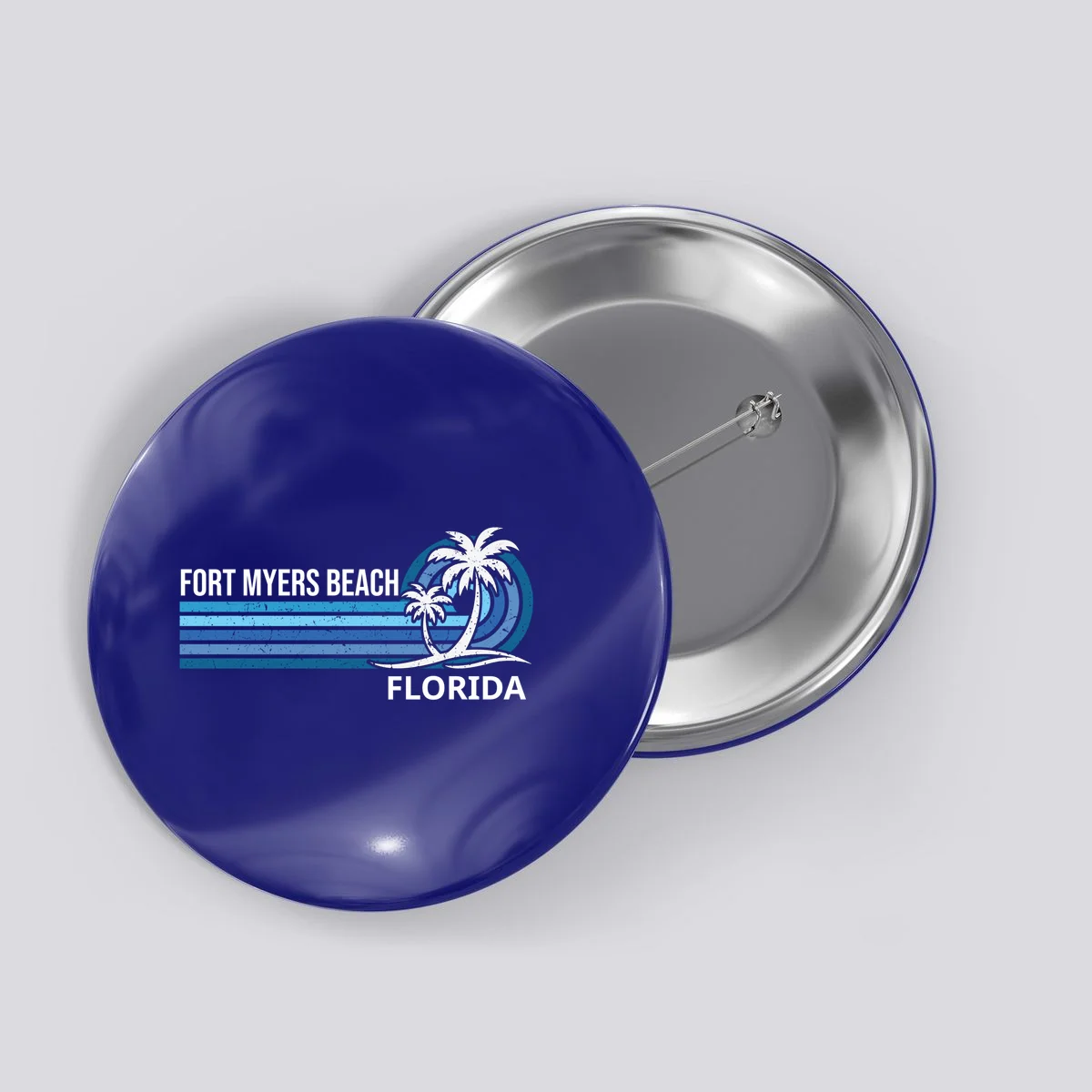 Custom Family Vacation Personalized Beach Gift Retro Button - Front
