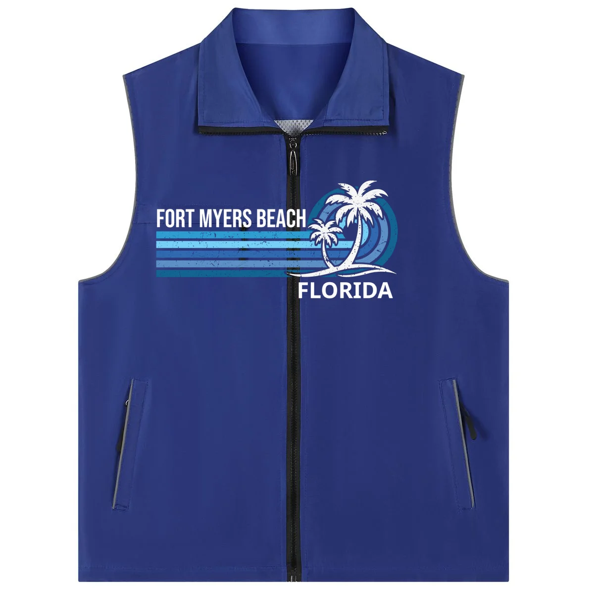 Custom Family Vacation Personalized Beach Gift Retro Men's Vest - Front