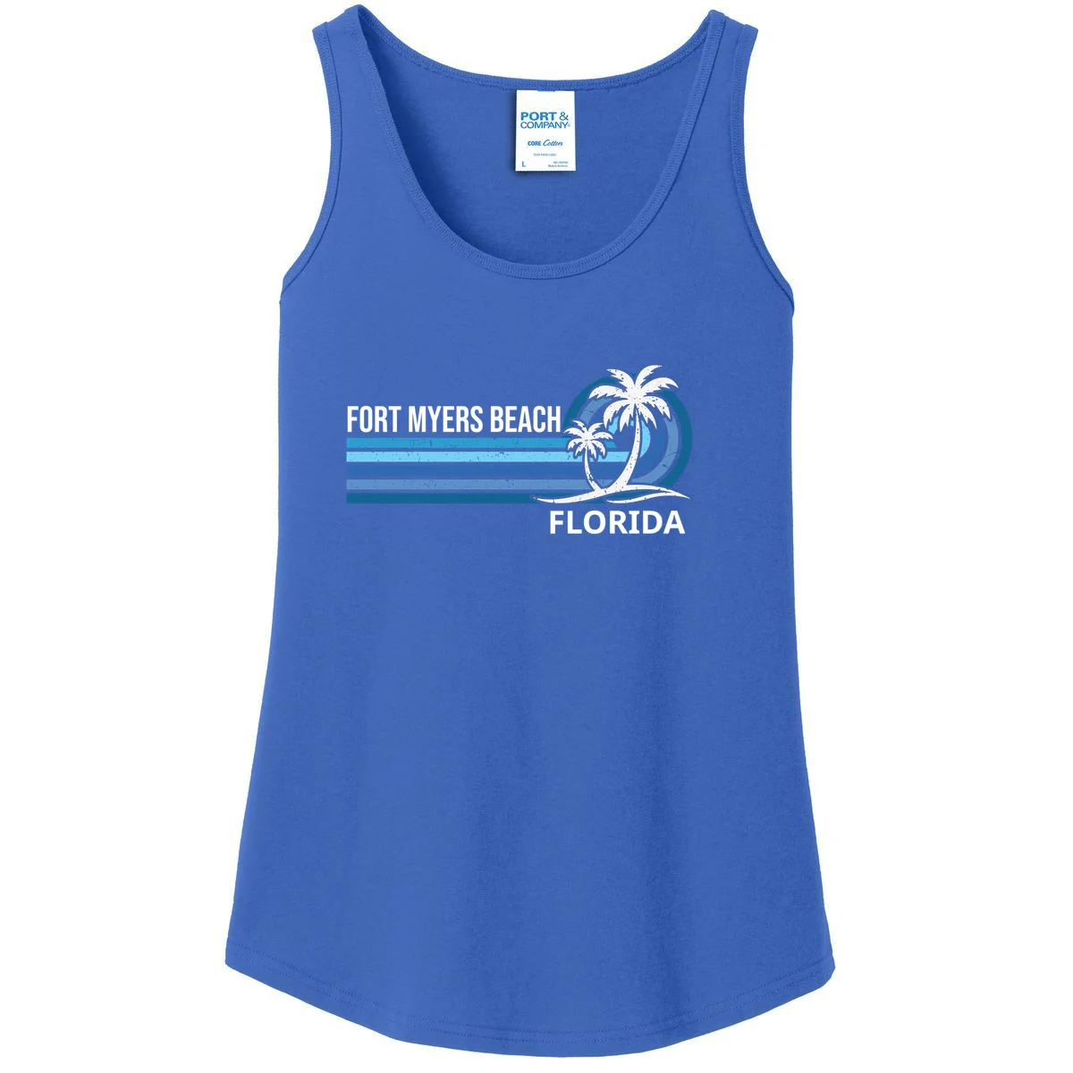 Custom Family Vacation Personalized Beach Gift Retro Women's Tank Top - Front