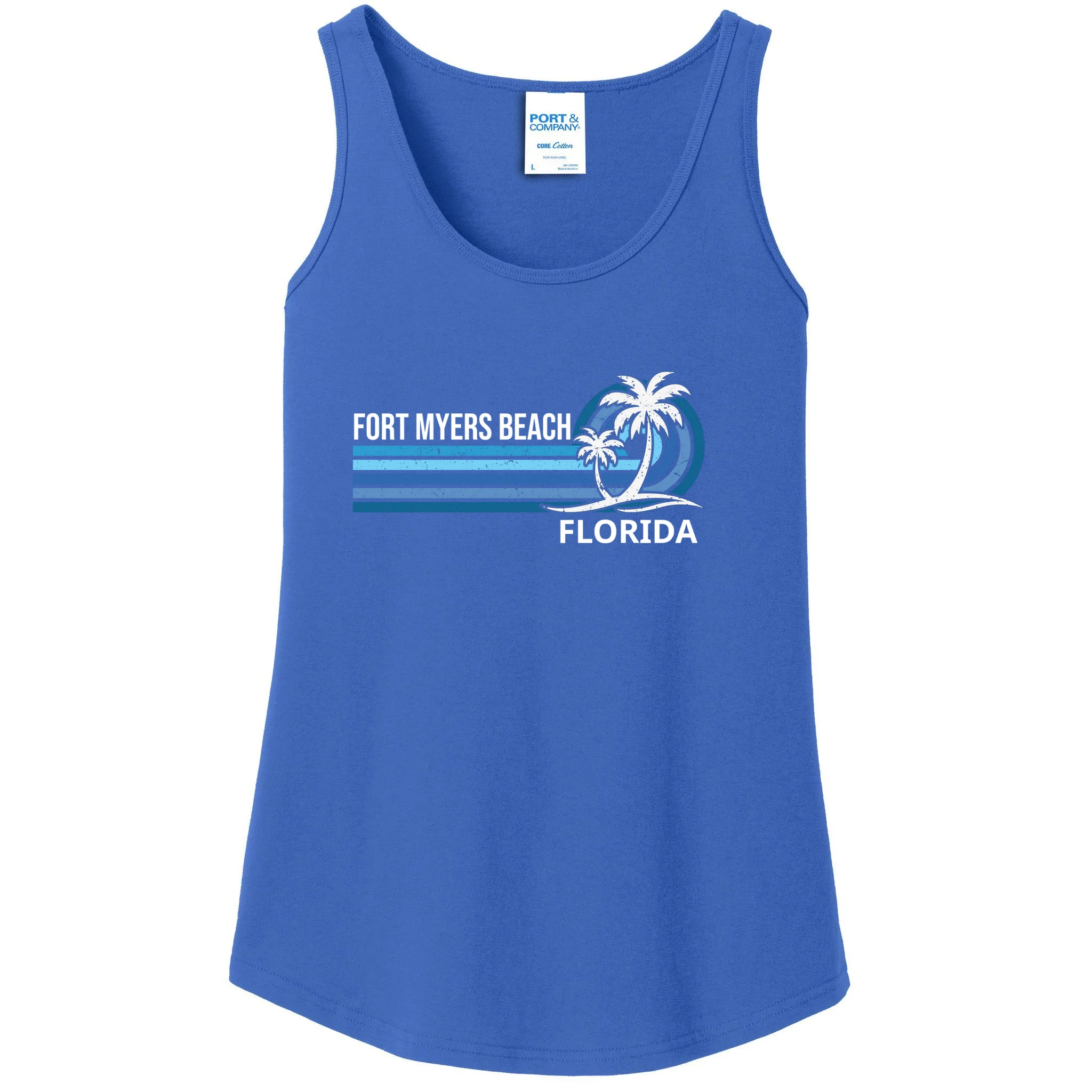 Custom Family Vacation Personalized Beach Gift Retro Women's Tank Top - Front