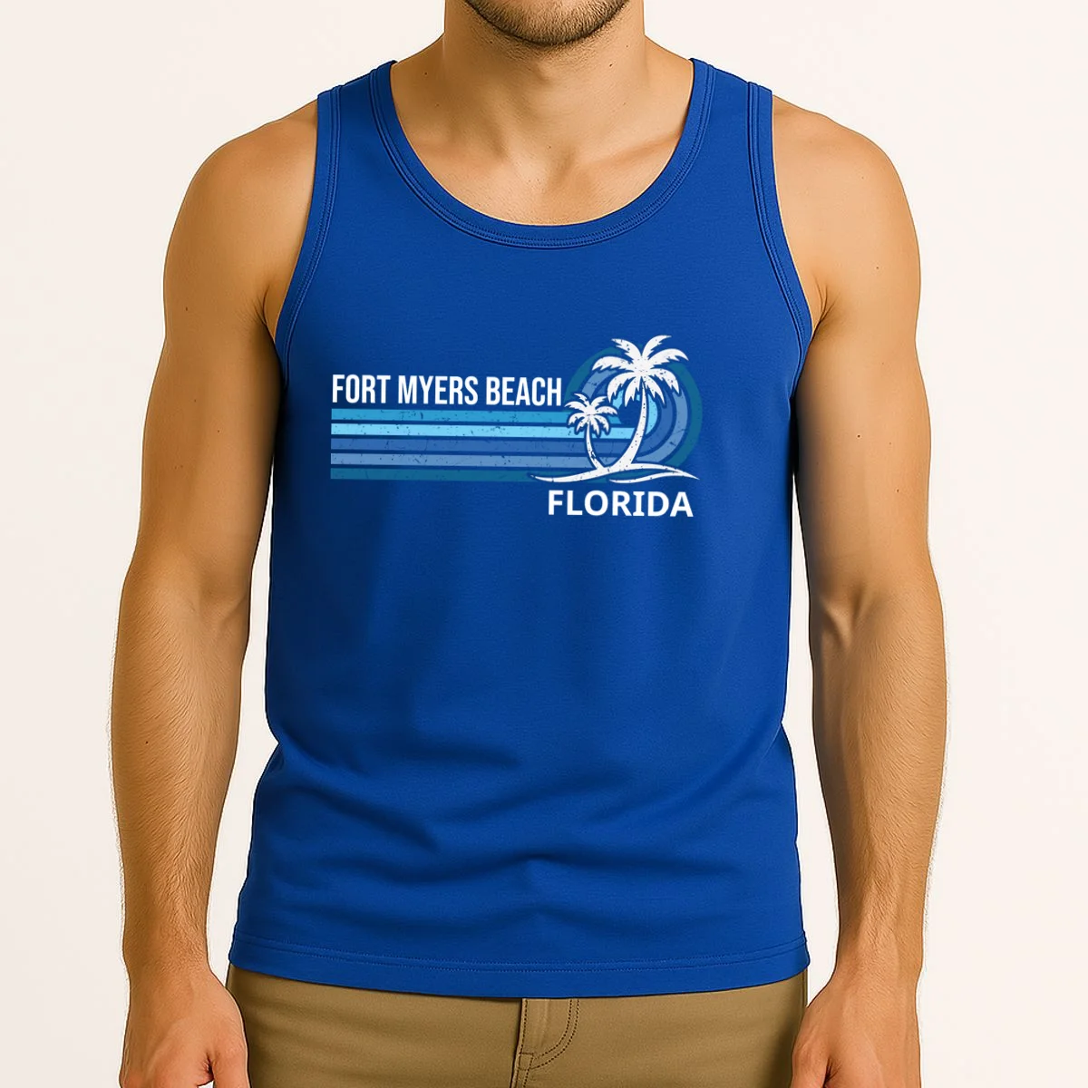 Custom Family Vacation Personalized Beach Gift Retro Tank Top - Front 2
