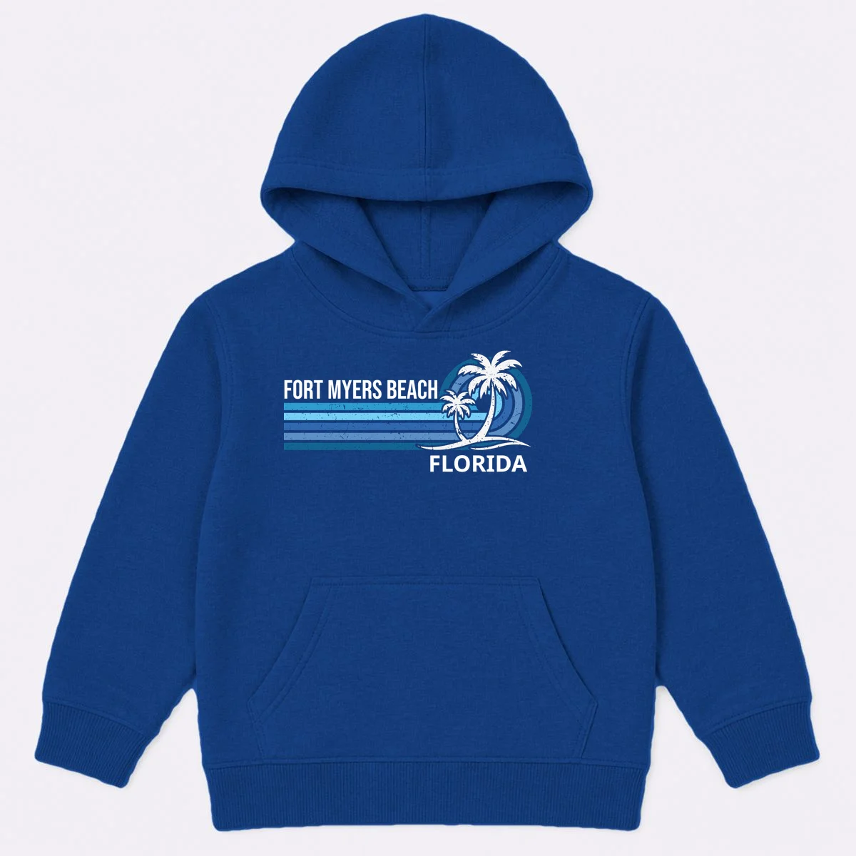 Custom Family Vacation Personalized Beach Gift Retro Kids Hoodie - Front