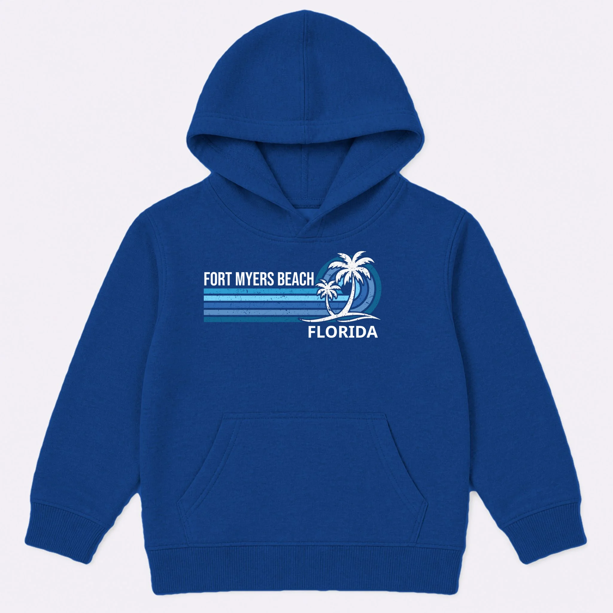 Custom Family Vacation Personalized Beach Gift Retro Kids Hoodie - Front