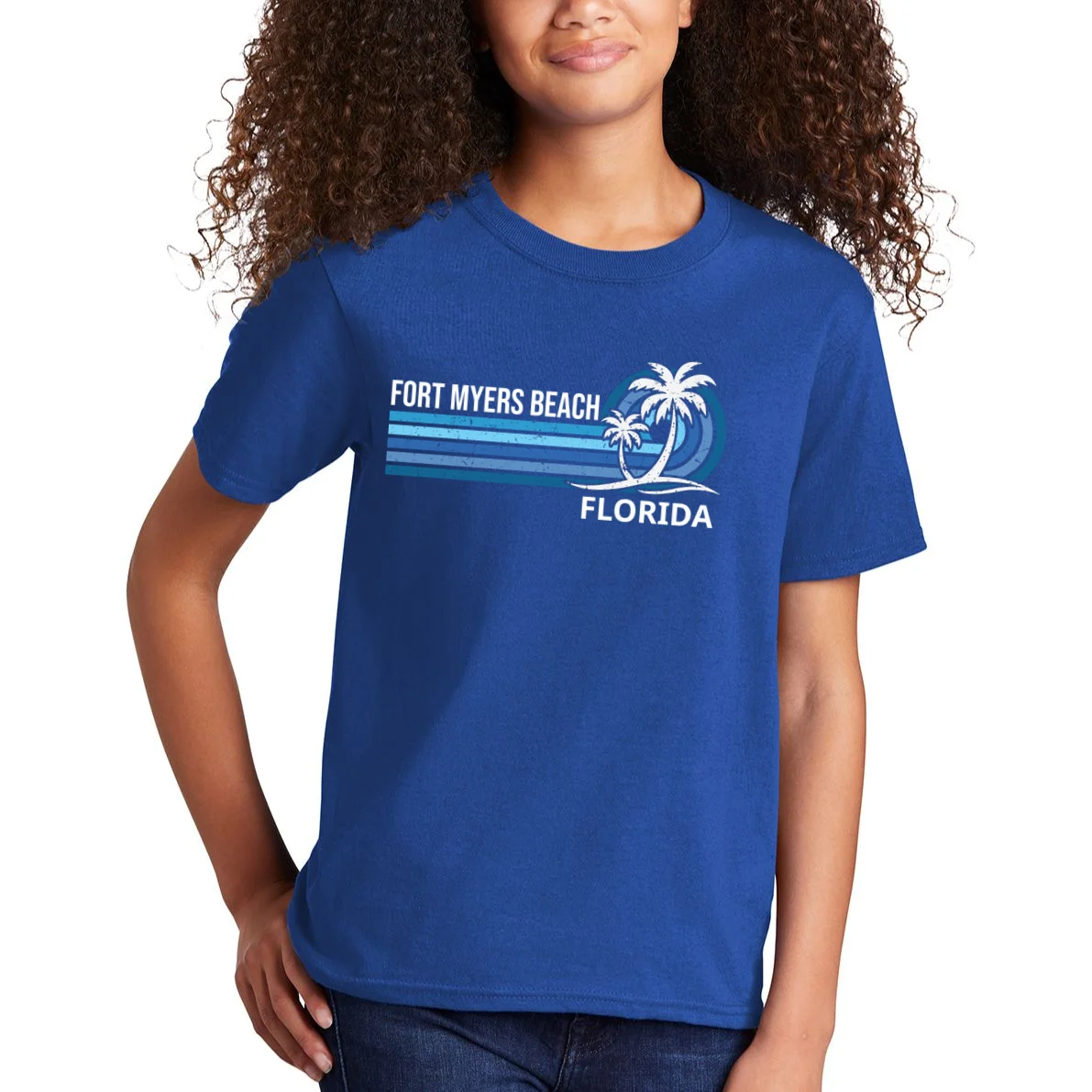 Custom Family Vacation Personalized Beach Gift Retro Kids T-Shirt - Front 1