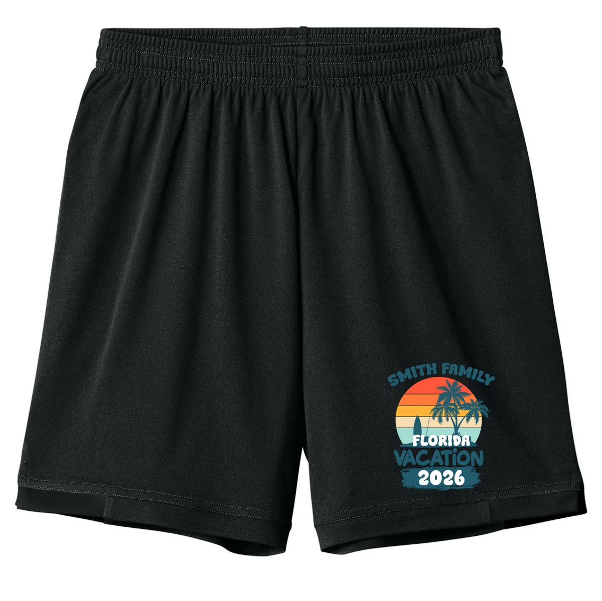 Custom Family Vacation Trip Personalized Kids Shorts - Front