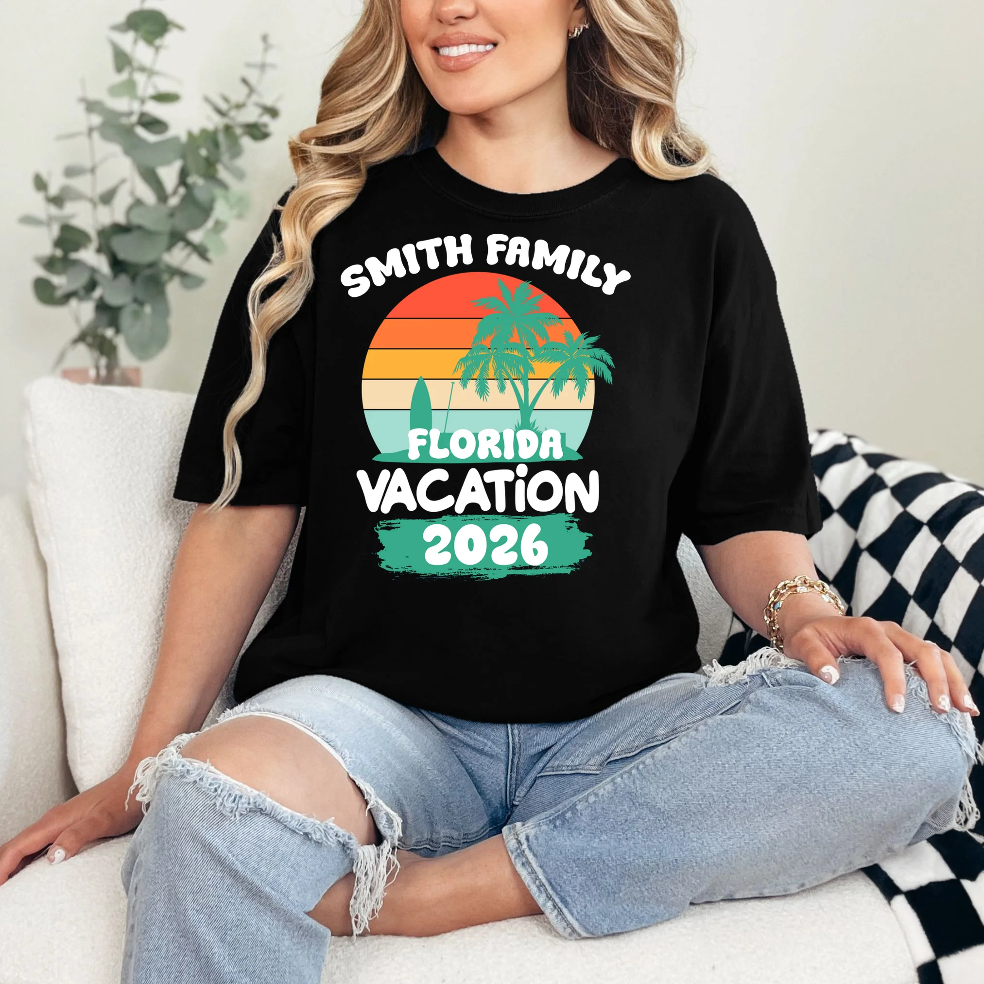 Custom Family Vacation Trip Personalized T-Shirt - Front 1
