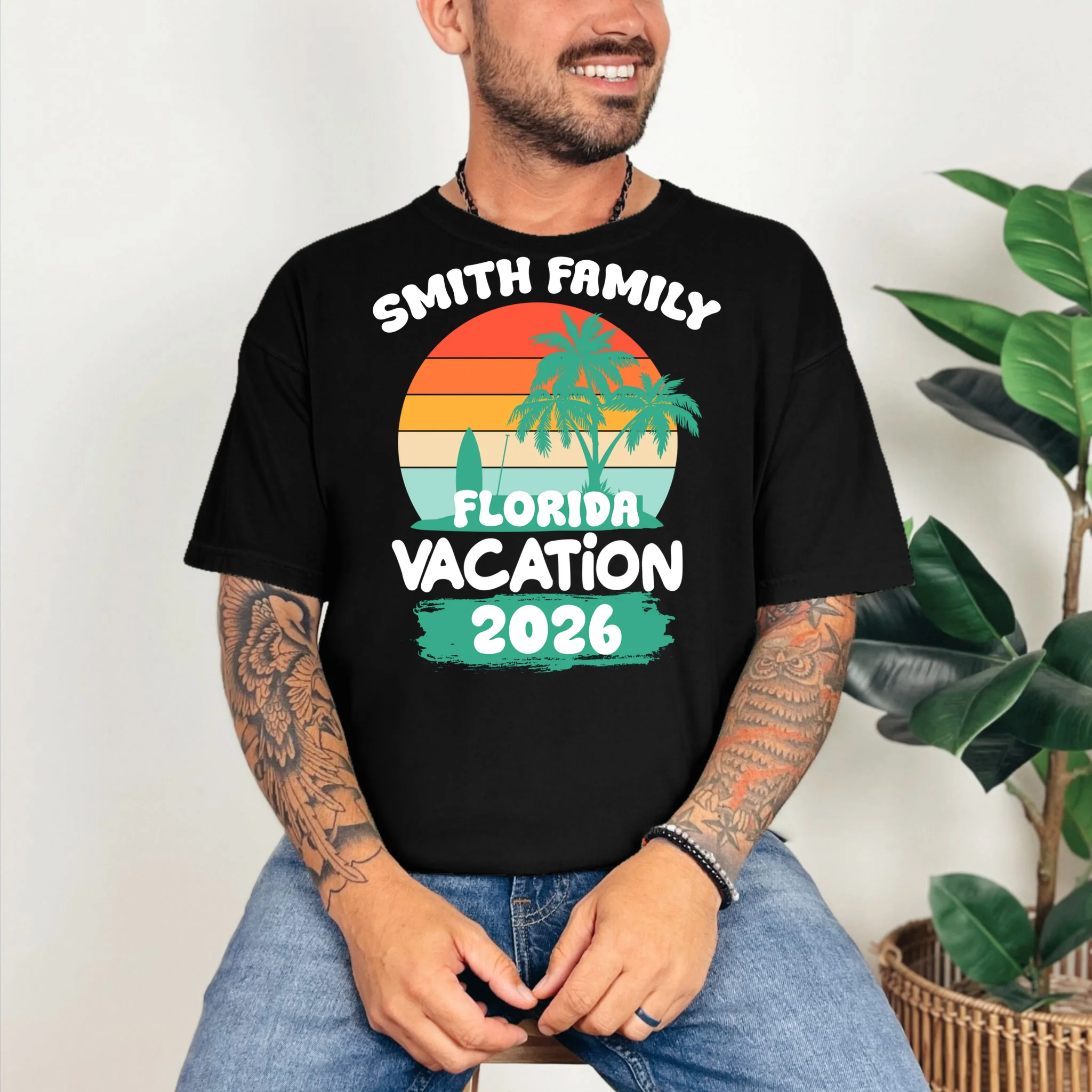Custom Family Vacation Trip Personalized T-Shirt - Front 2