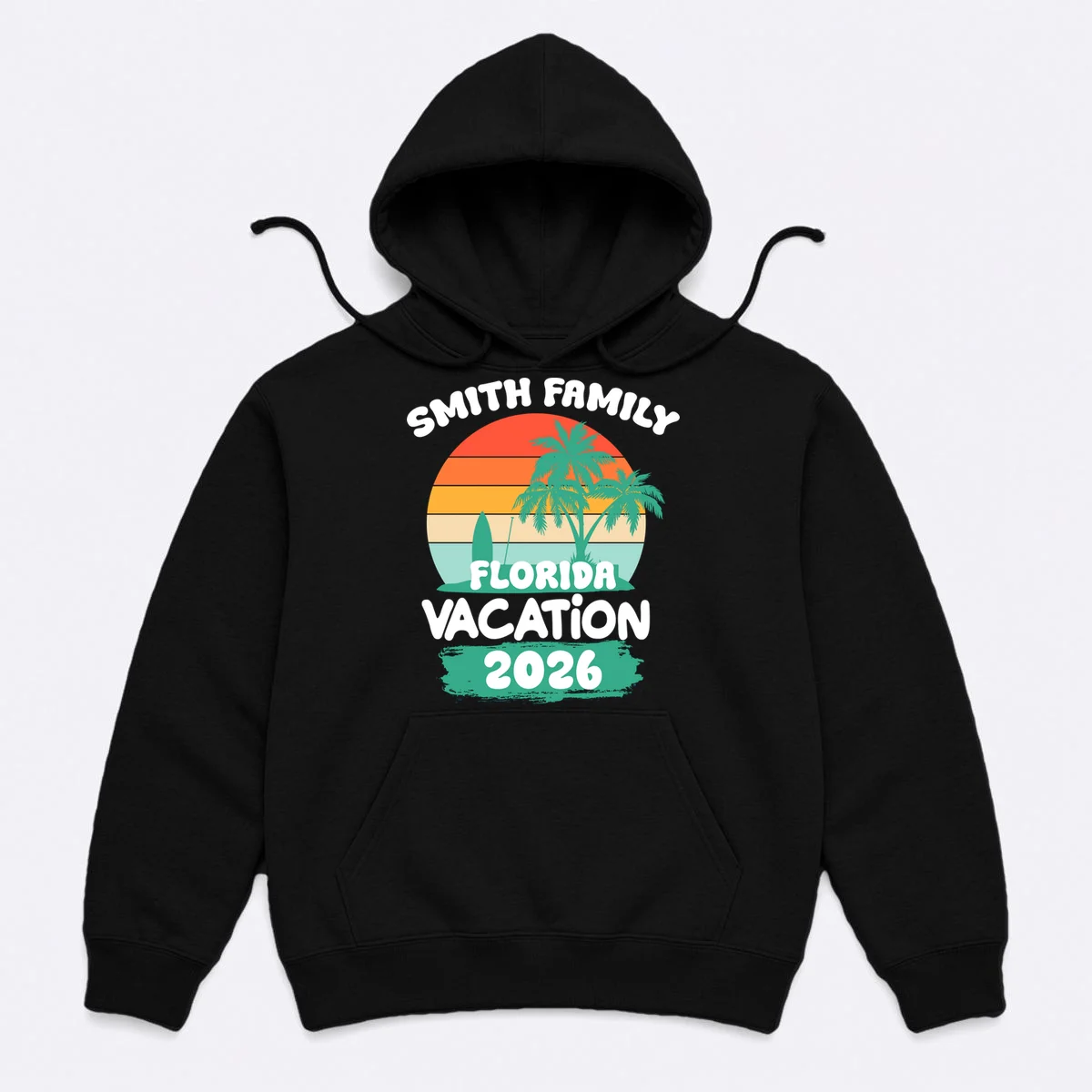 Custom Family Vacation Trip Personalized Men's Hoodie - Front