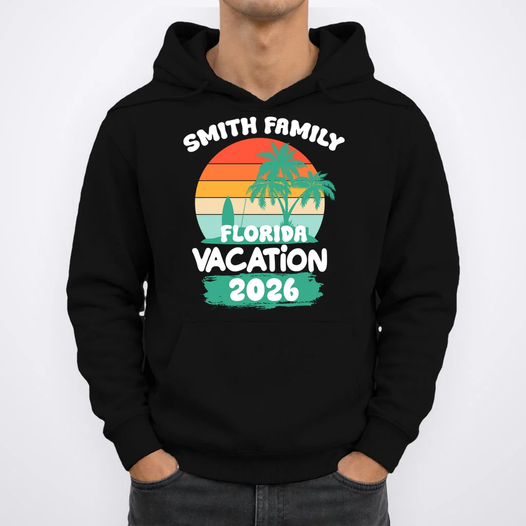 Custom Family Vacation Trip Personalized Hoodie - Front 1