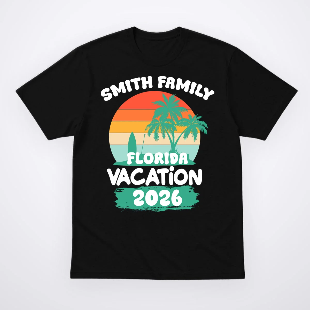 Custom Family Vacation Trip Personalized T-Shirt - Front