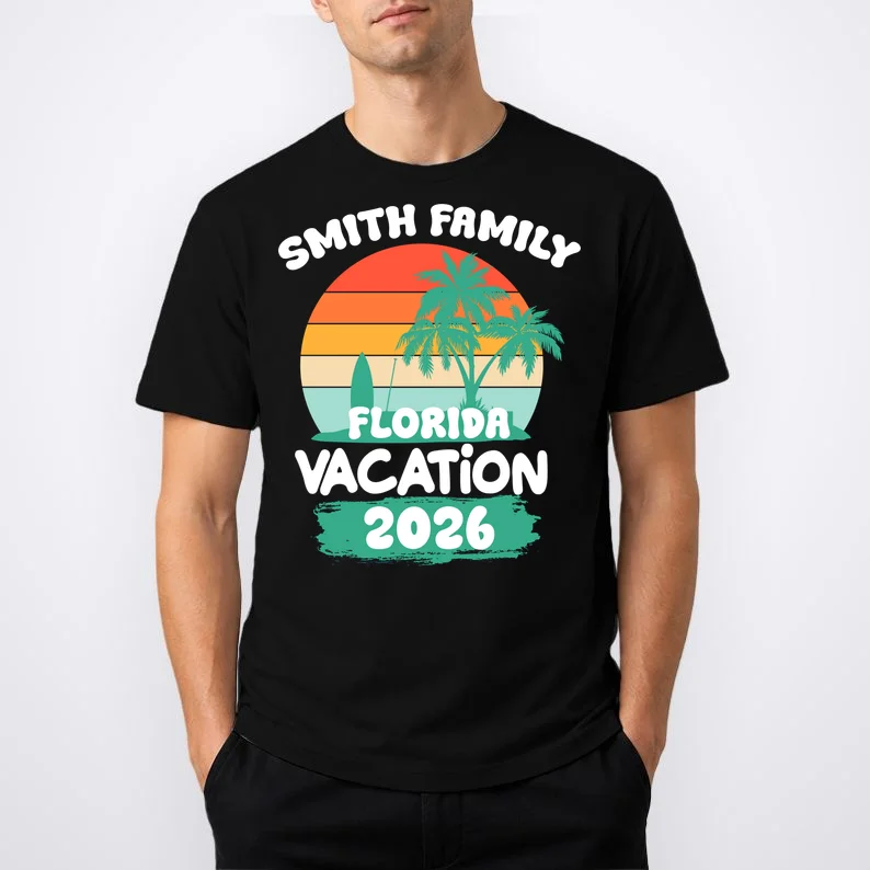 Custom Family Vacation Trip Personalized T-Shirt - Front 1