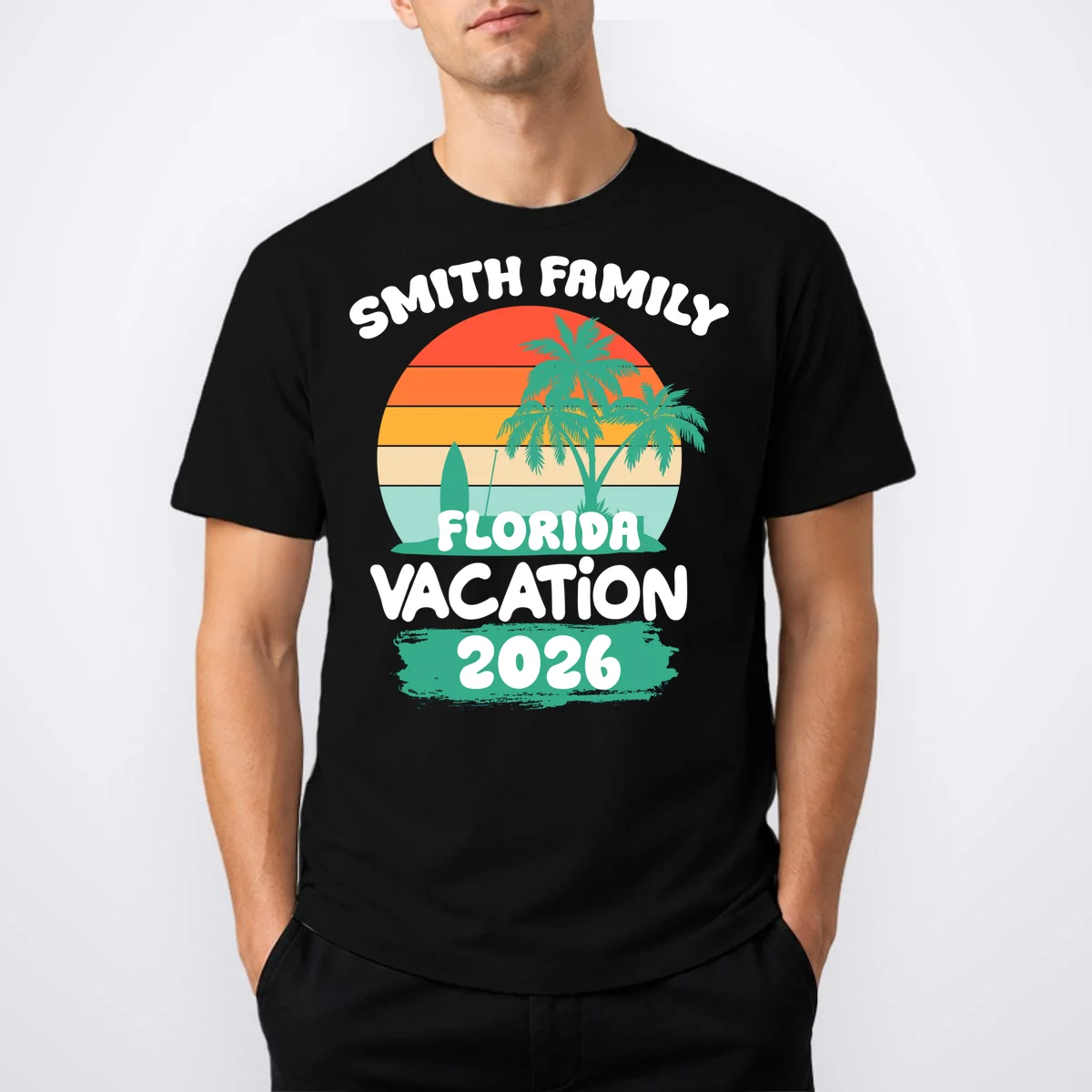Custom Family Vacation Trip Personalized T-Shirt - Front 1