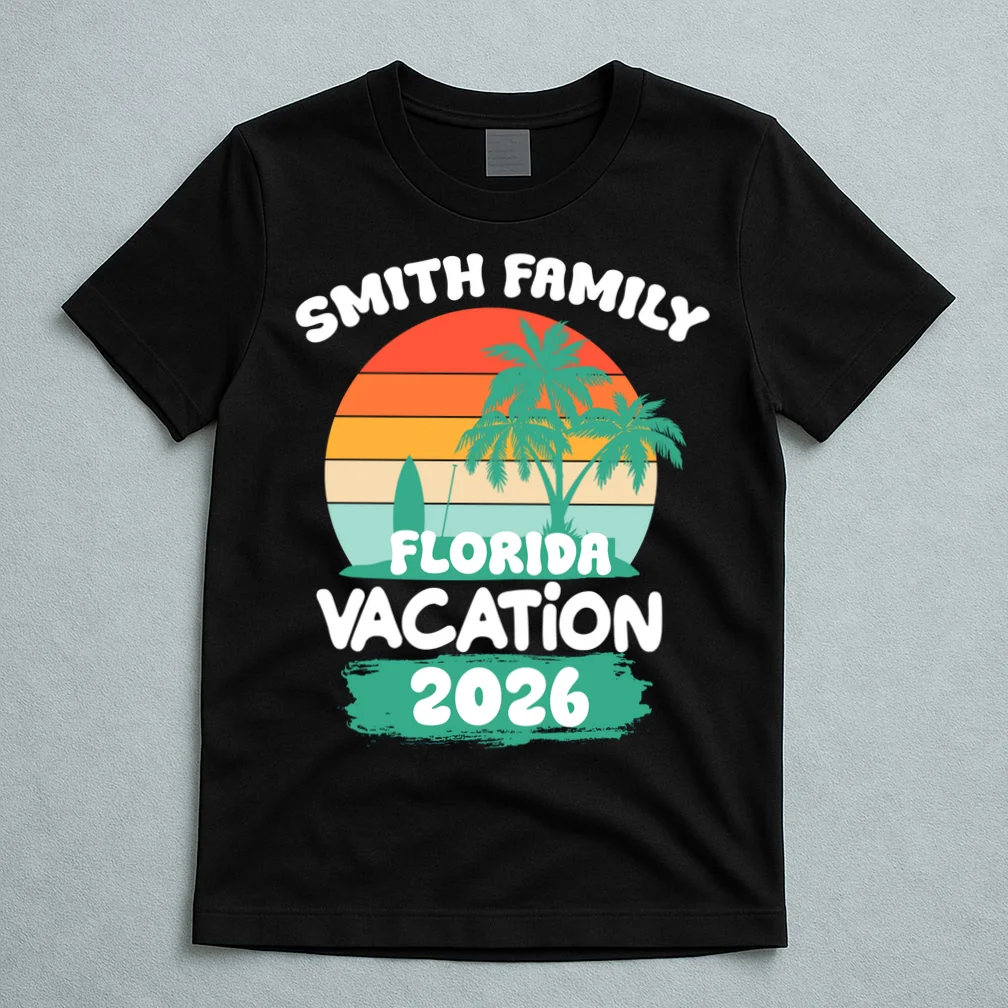 Custom Family Vacation Trip Personalized T-Shirt - Front 5