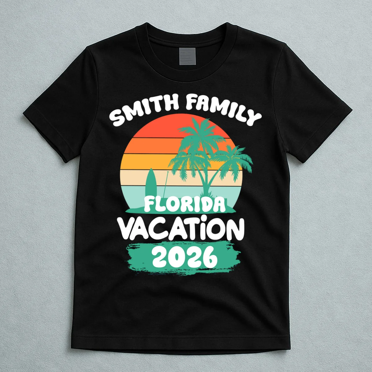 Custom Family Vacation Trip Personalized T-Shirt - Front 5