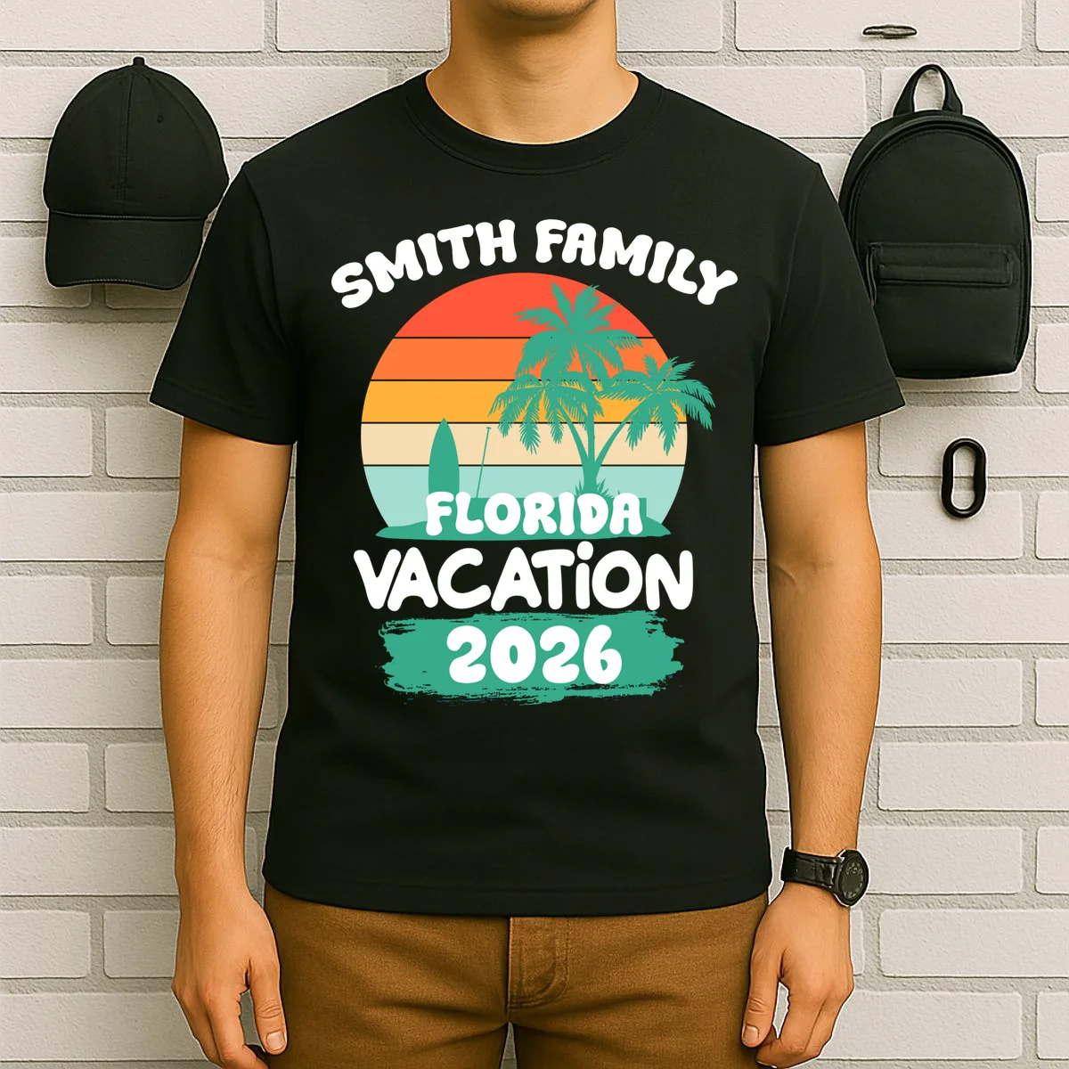 Custom Family Vacation Trip Personalized T-Shirt - Front 6