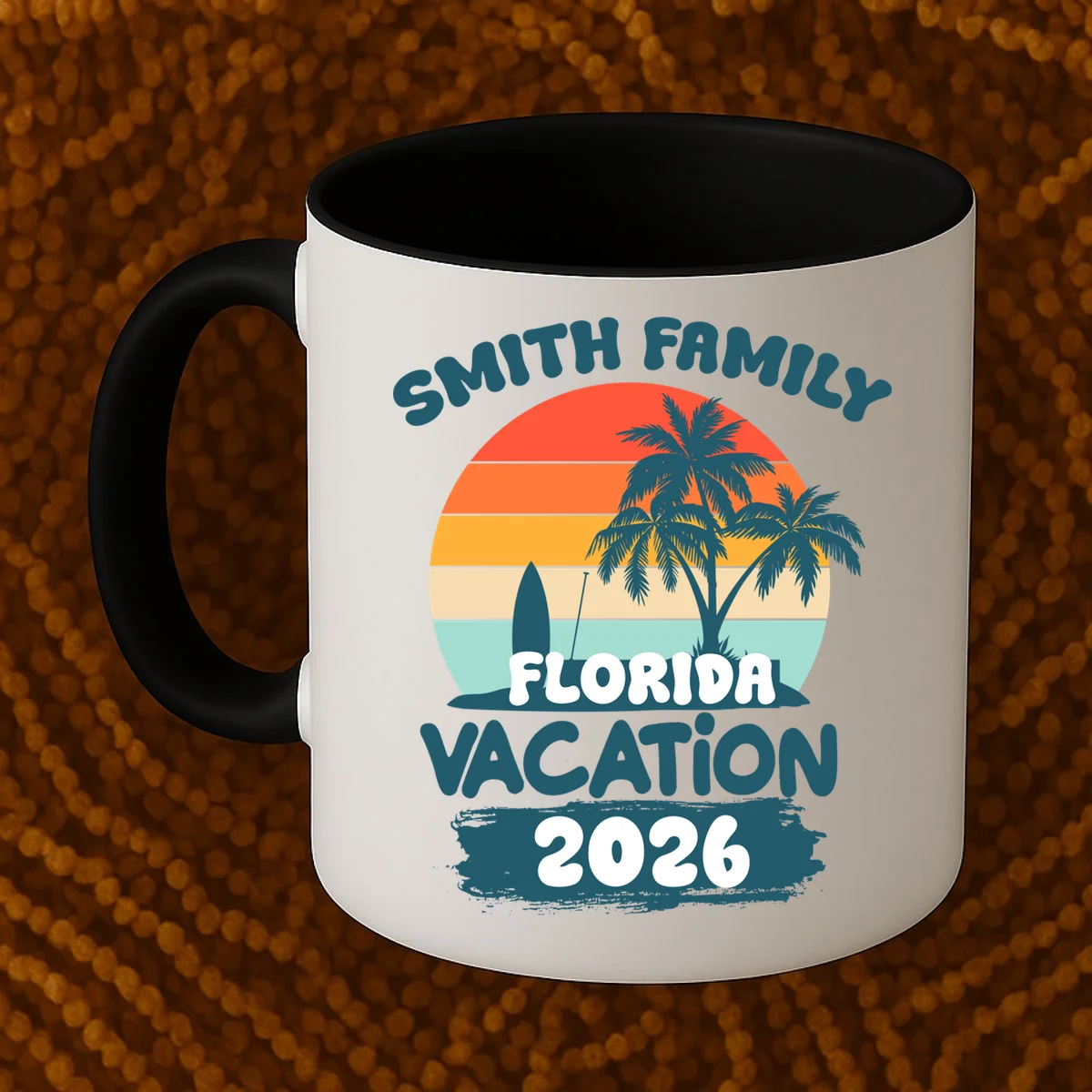 Custom Family Vacation Trip Personalized Coffee Mug - Front 1