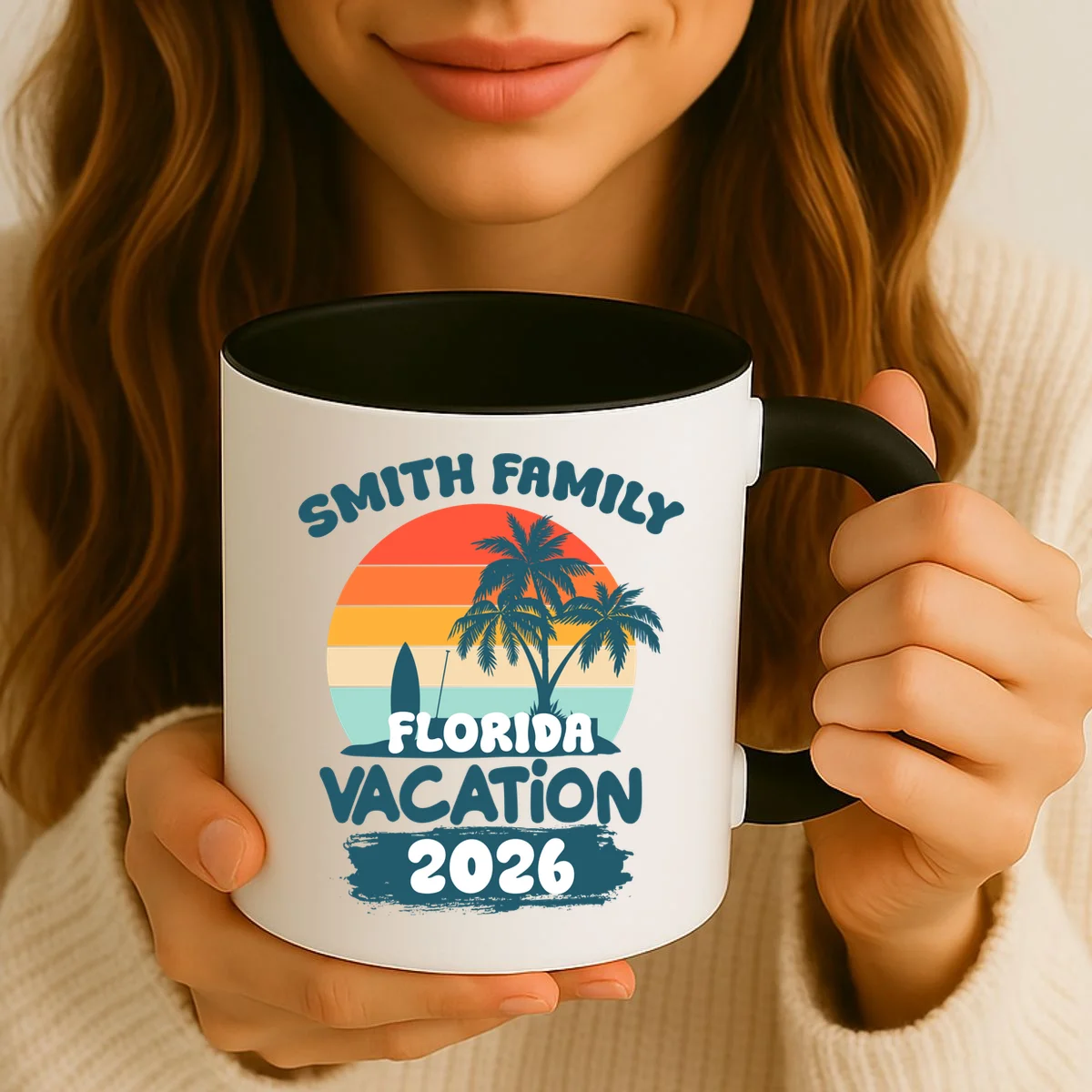 Custom Family Vacation Trip Personalized Coffee Mug - Front 2