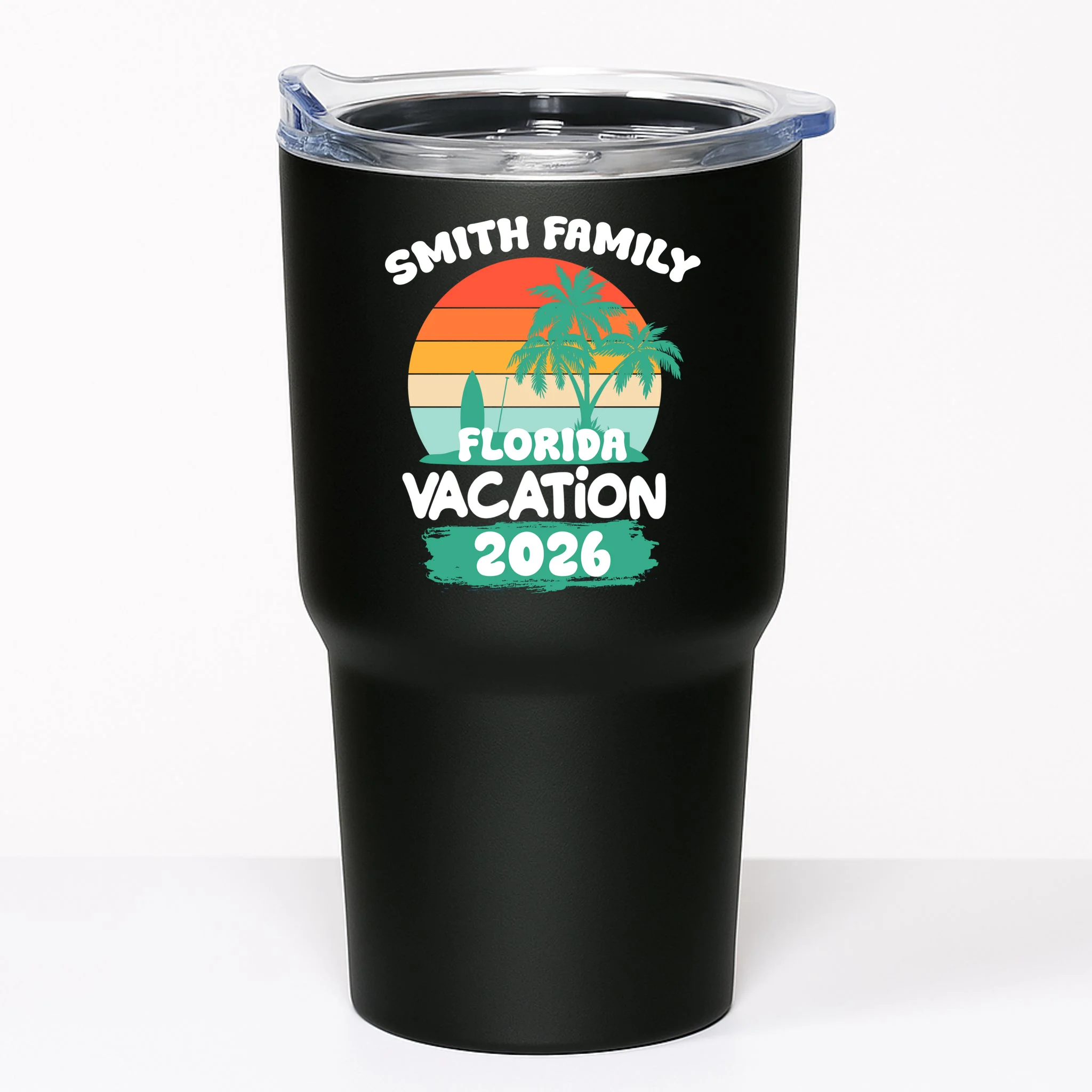Custom Family Vacation Trip Personalized 20oz Tumbler - Front