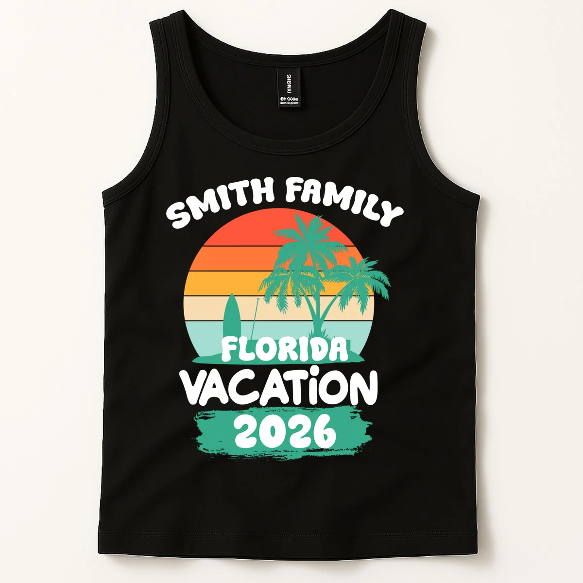 Custom Family Vacation Trip Personalized Tank Top - Front 1