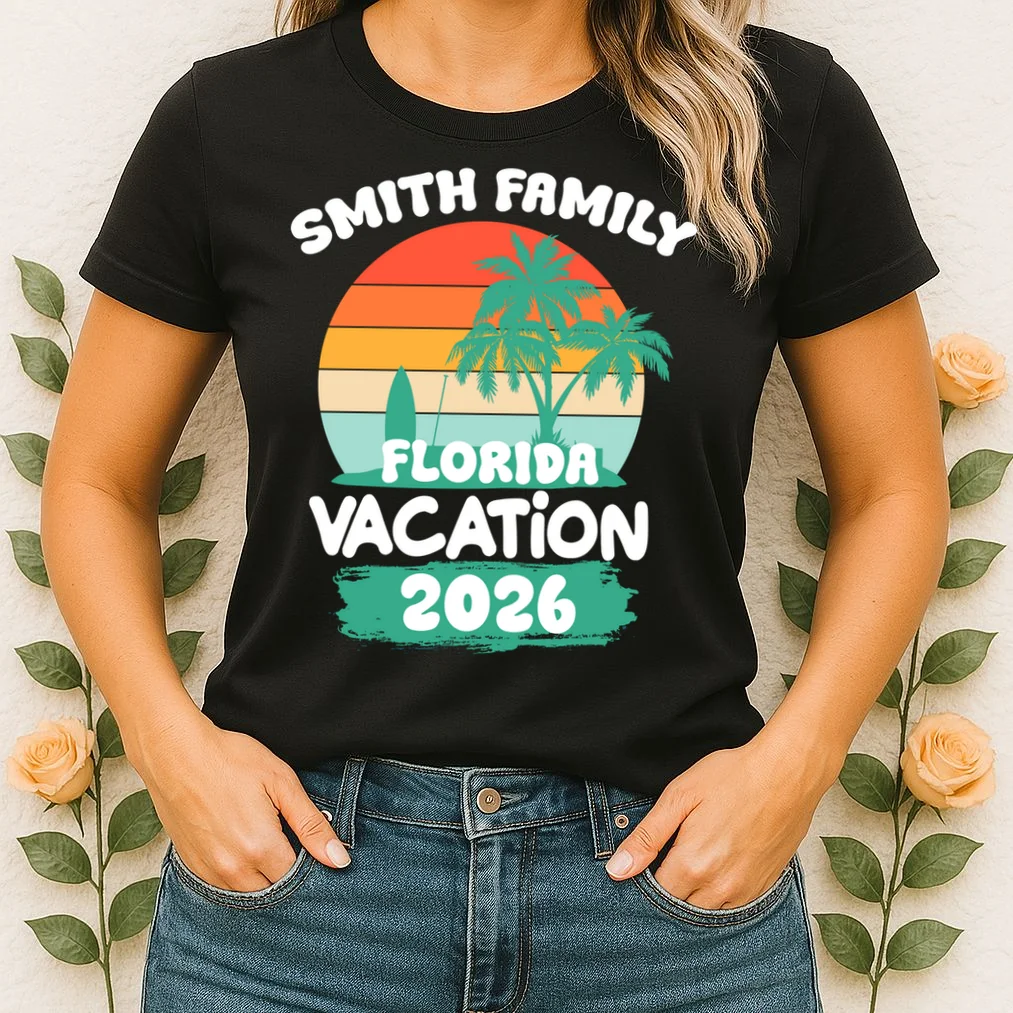 Custom Family Vacation Trip Personalized Women's T-Shirt - Front 1