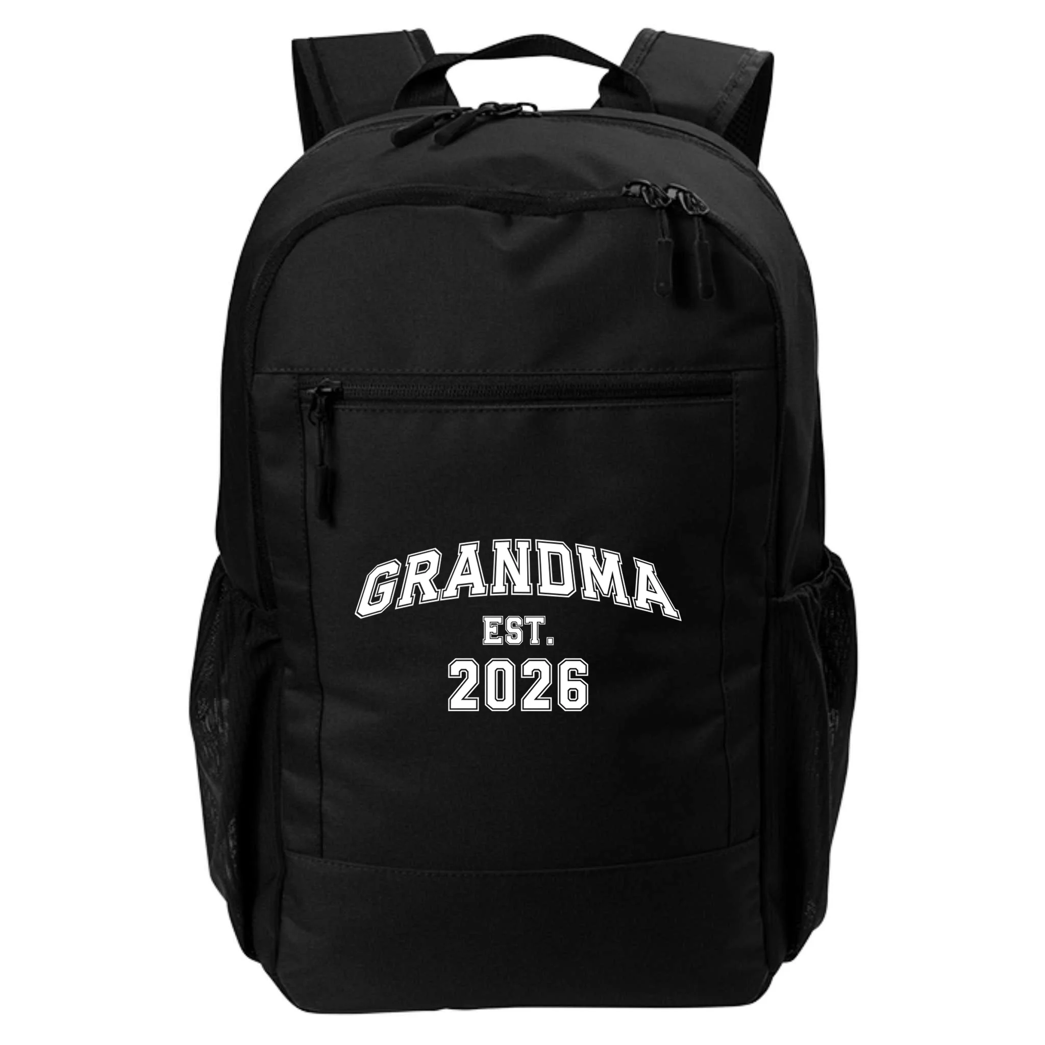 Custom Grandma, Grandpa, Mom, Dad Est. 2026 Custom Text and YearBackpack - Front