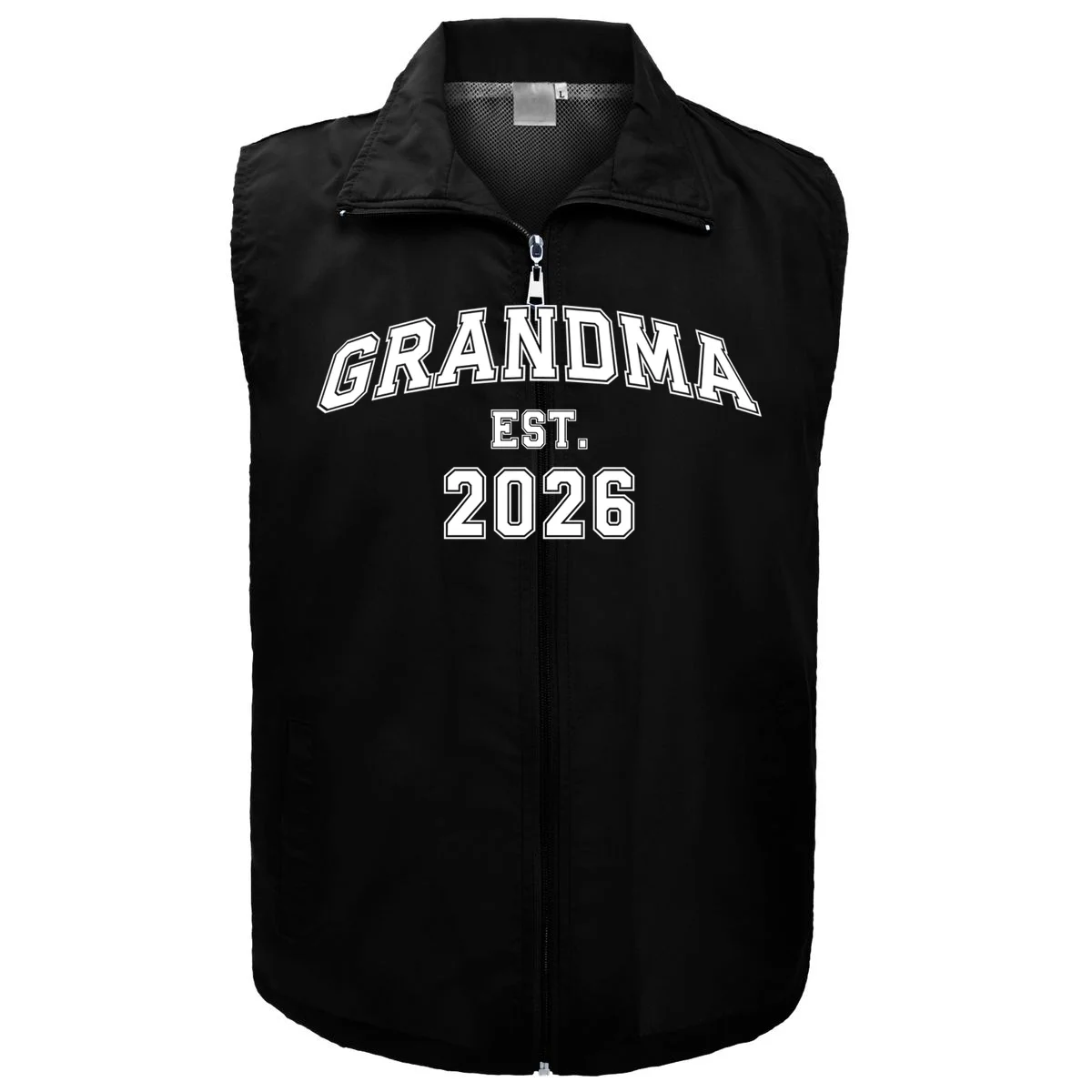 Custom Grandma, Grandpa, Mom, Dad Est. 2026 Custom Text and YearMen's Vest - Front