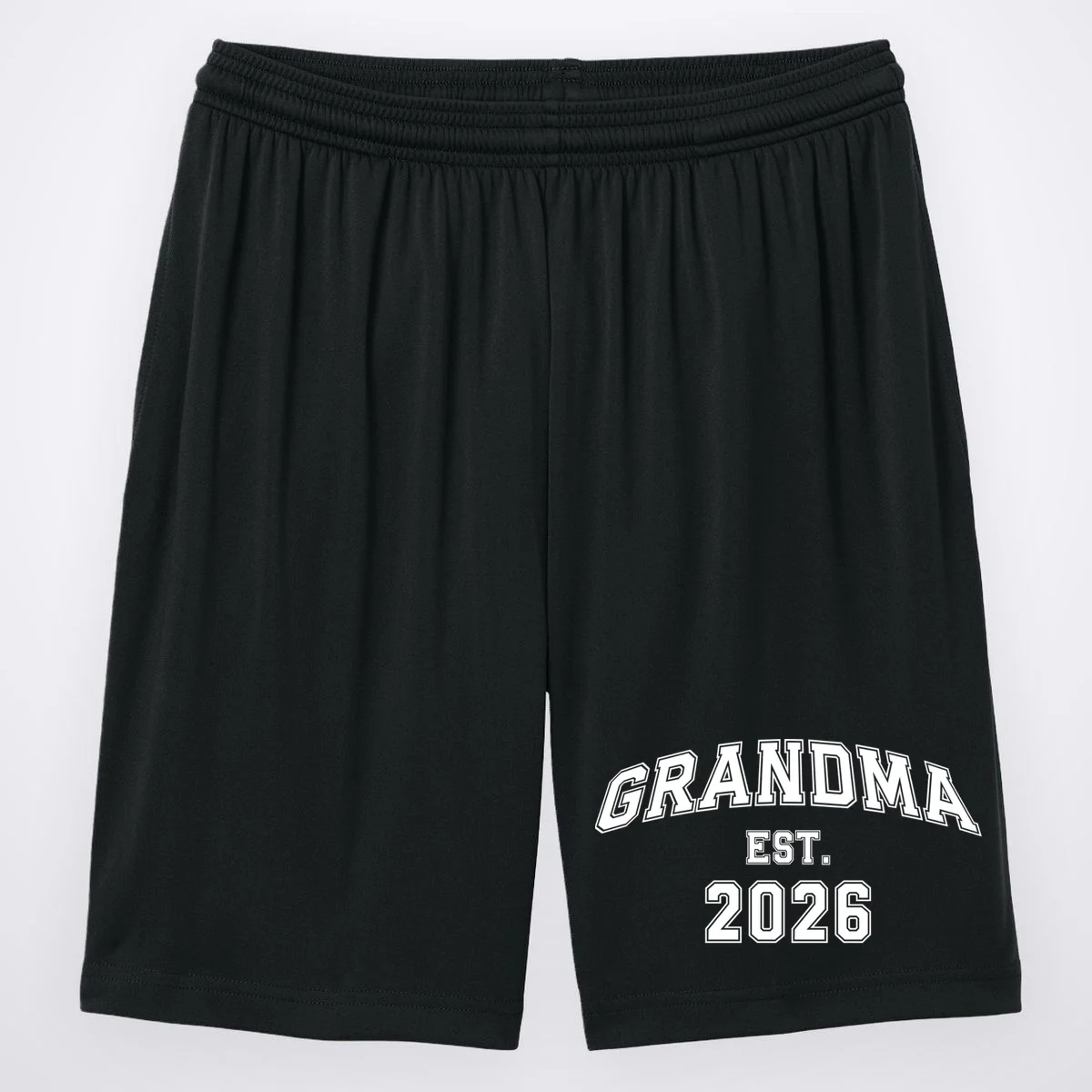 Custom Grandma, Grandpa, Mom, Dad Est. 2026 Custom Text and YearMen's Shorts - Front