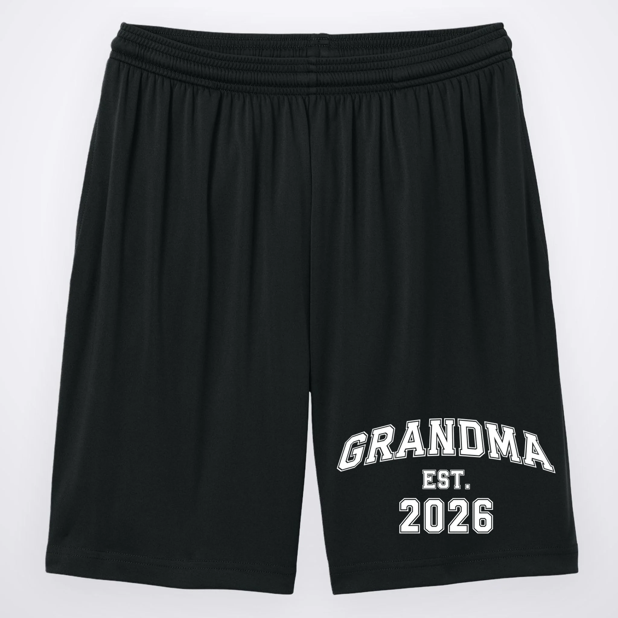 Custom Grandma, Grandpa, Mom, Dad Est. 2026 Custom Text and YearMen's Shorts - Front
