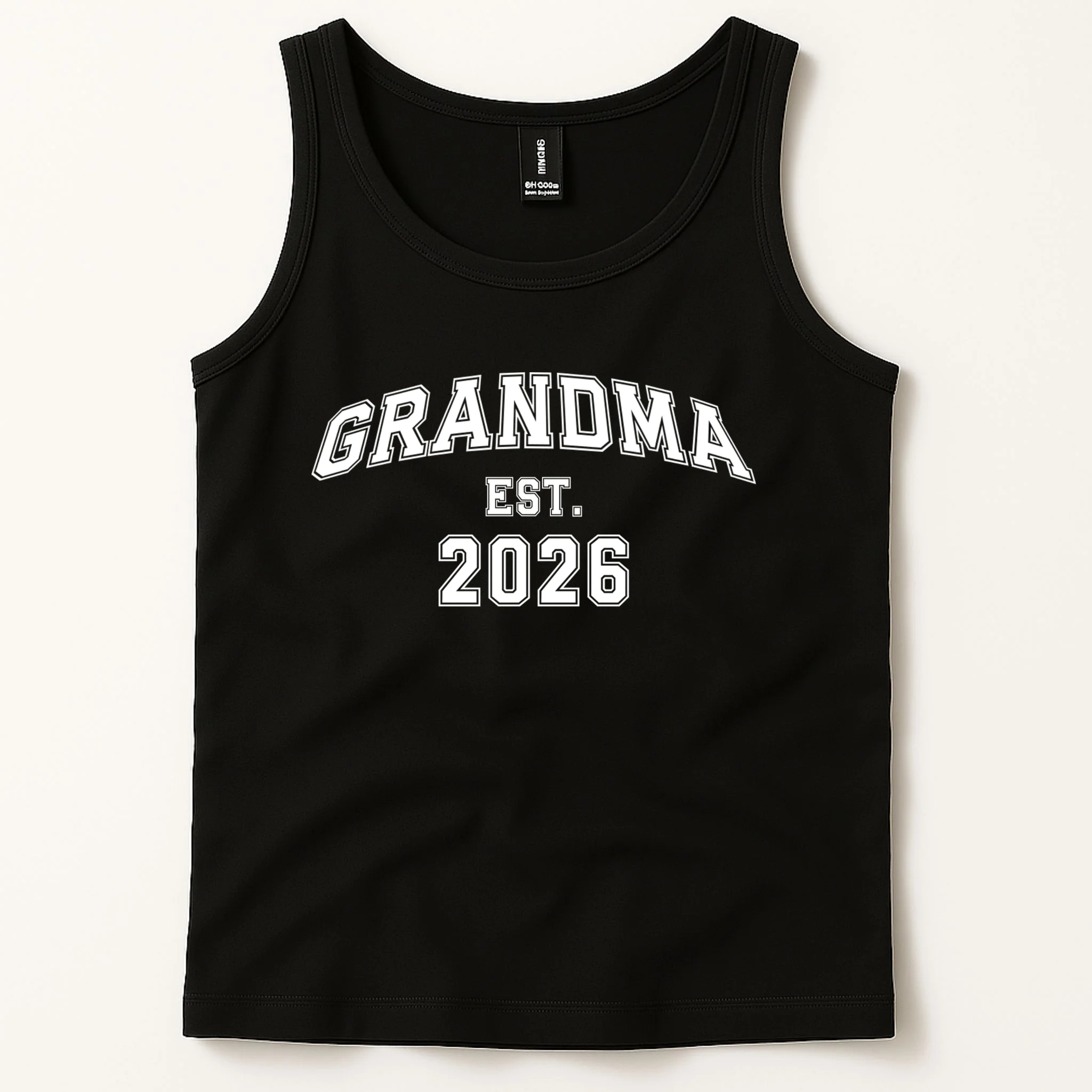 Custom Grandma, Grandpa, Mom, Dad Est. 2026 Custom Text and YearMen's Tank Top - Front 1