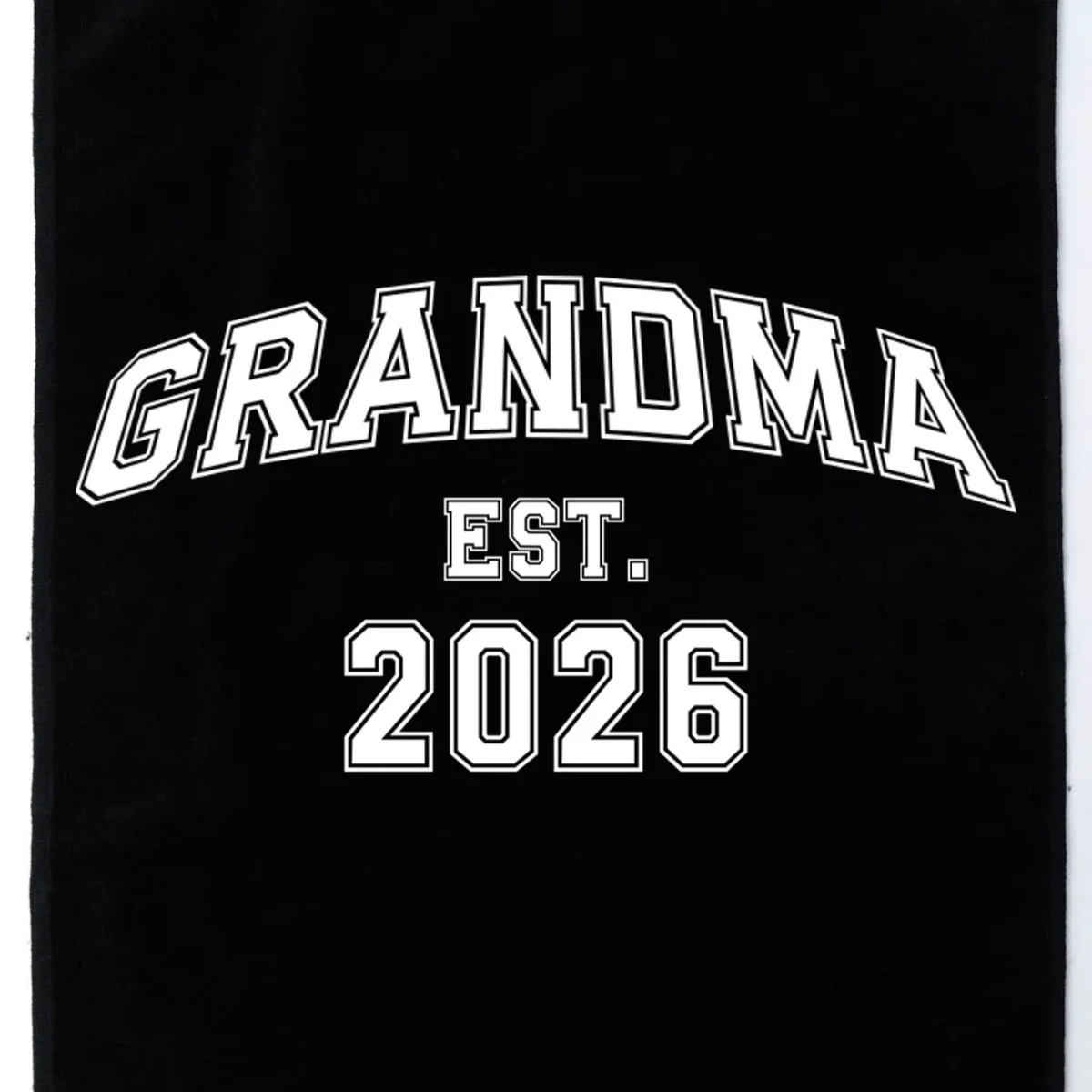 Custom Grandma, Grandpa, Mom, Dad Est. 2026 Custom Text and YearGolf Towel - Front - Close-up