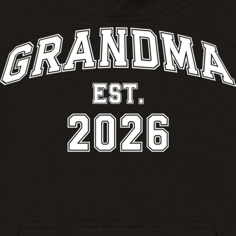 Custom Grandma, Grandpa, Mom, Dad Est. 2026 Custom Text and YearKids Hoodie - Front - Close-up