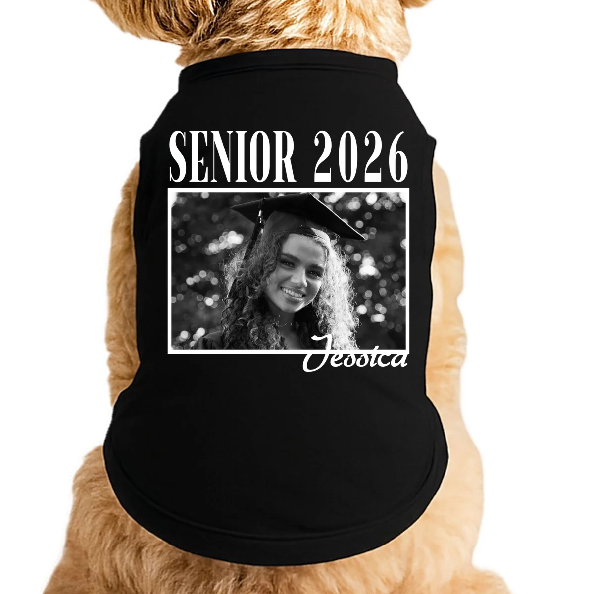 Custom graduation Personalized Graduate 2026 Doggie Tank - Front