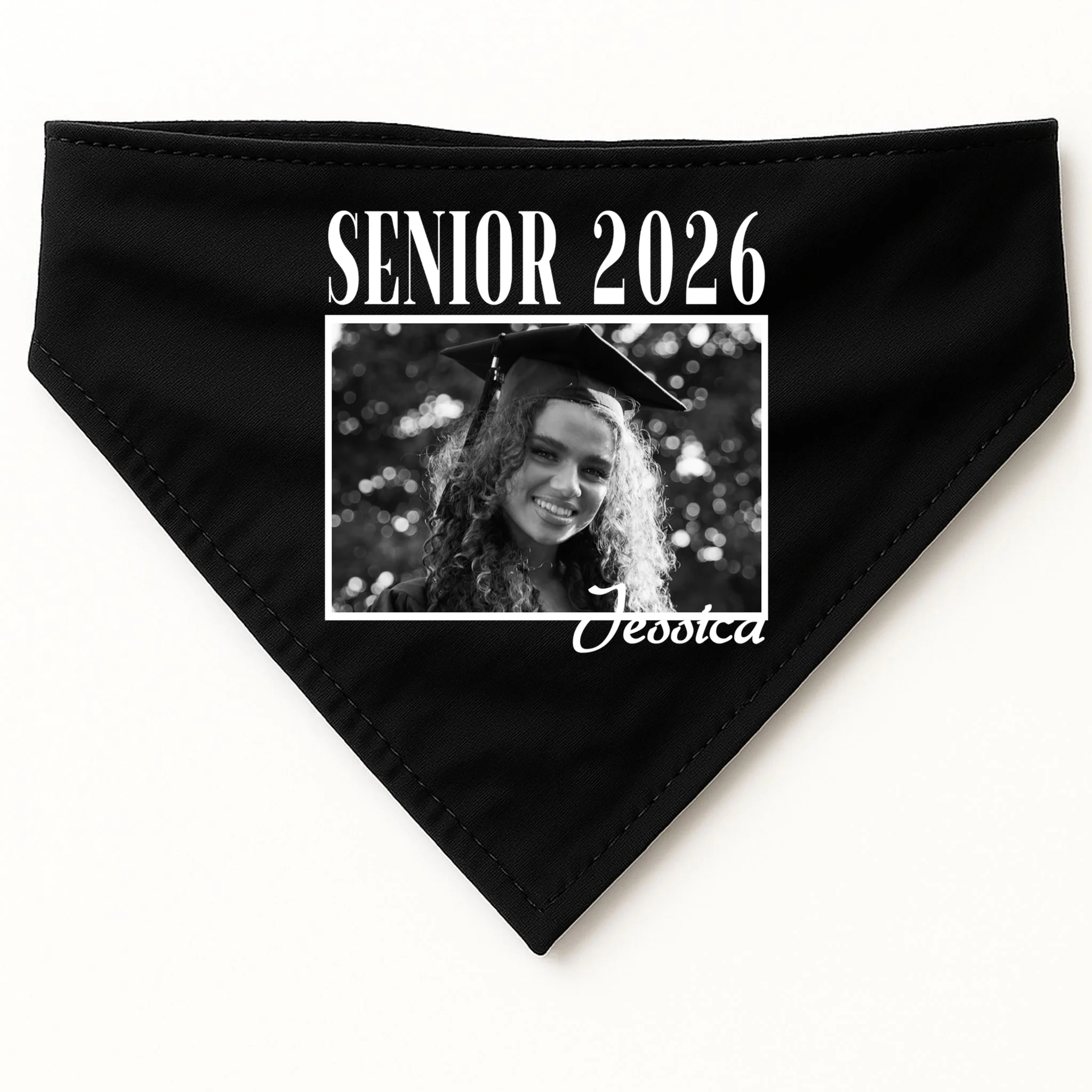 Custom graduation Personalized Graduate 2026 Dog Bandana - Front