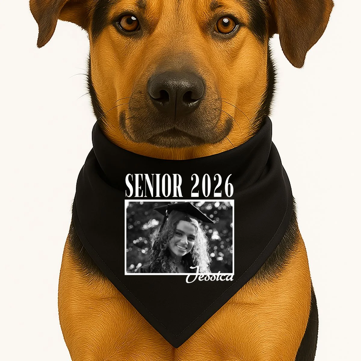 Custom graduation Personalized Graduate 2026 Dog Bandana - Front 1