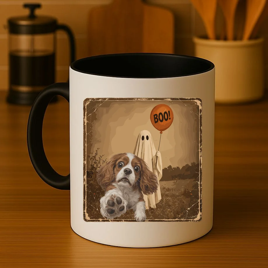 Custom Halloween Dog Portrait Personalized Pet Halloween Spooky Season Mug - Front 3