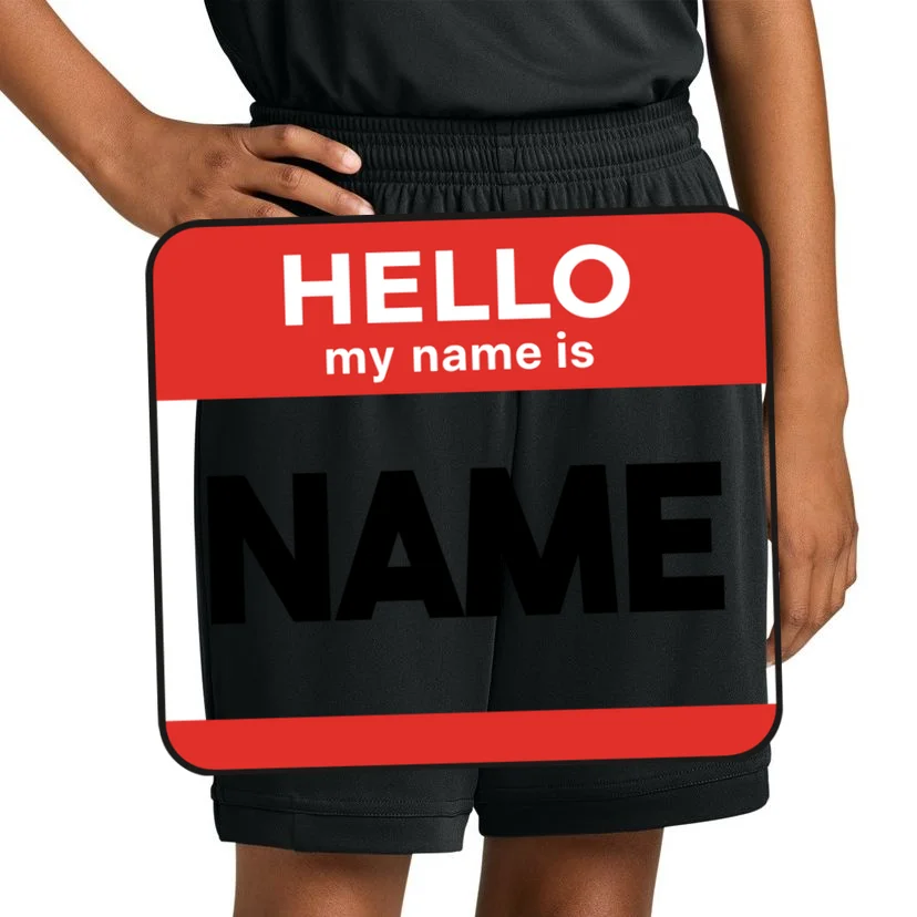 Hello My Name Is Custom Name Funny Personalized Kids Shorts - Front 1
