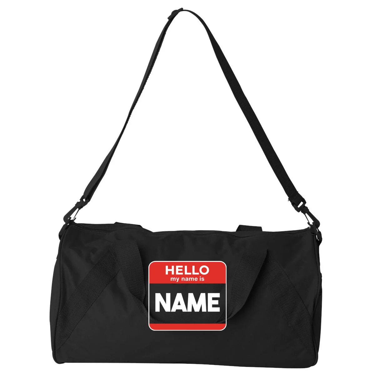 Hello My Name Is Custom Name Funny Personalized Duffel Bag - Front