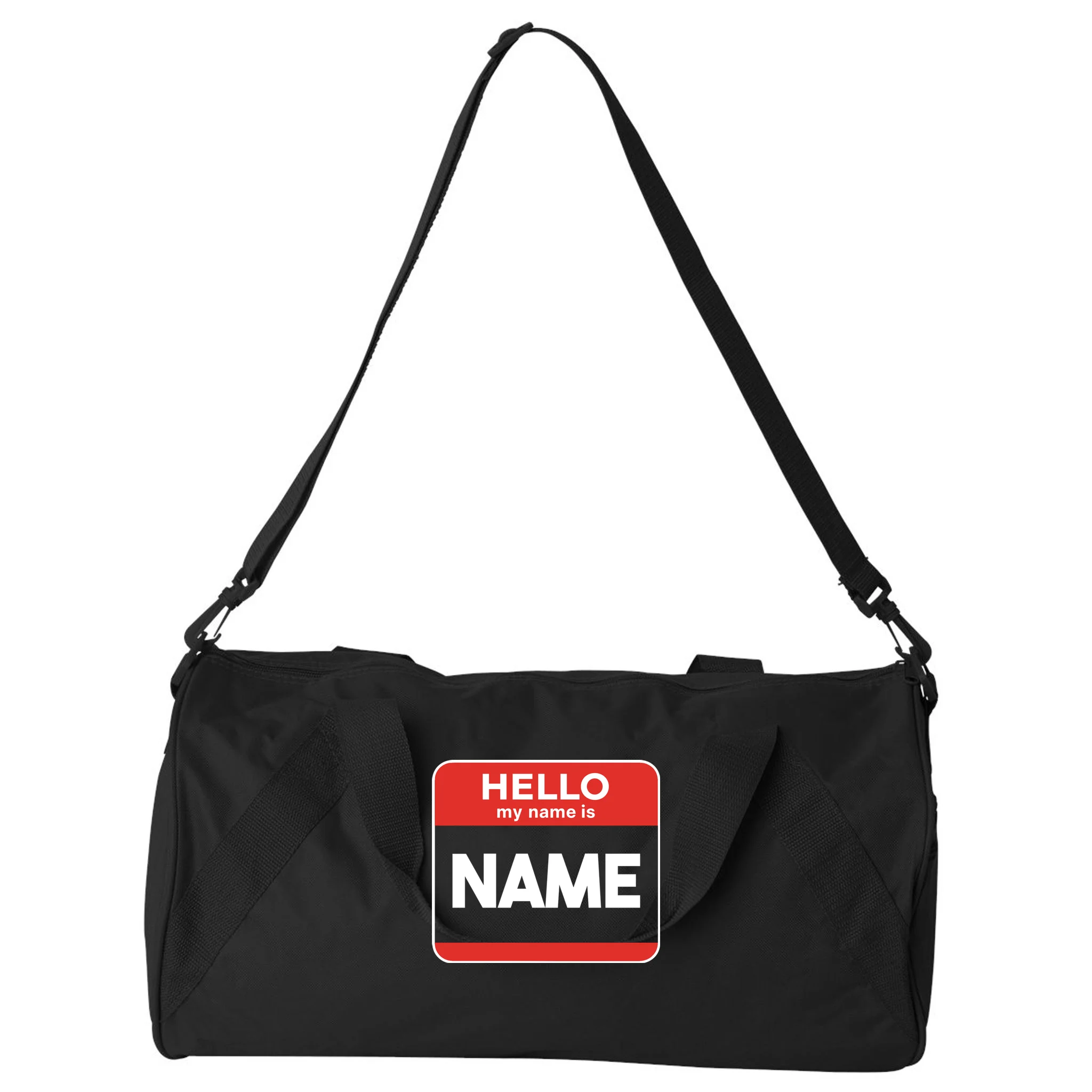 Hello My Name Is Custom Name Funny Personalized Duffel Bag - Front