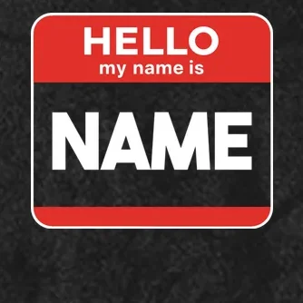 Hello My Name Is Custom Name Funny Personalized Hooded Blanket - Front - Close-up