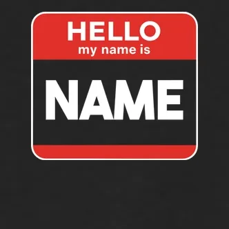 Hello My Name Is Custom Name Funny Personalized Women's Flannel Pajama Set - Front - Close-up