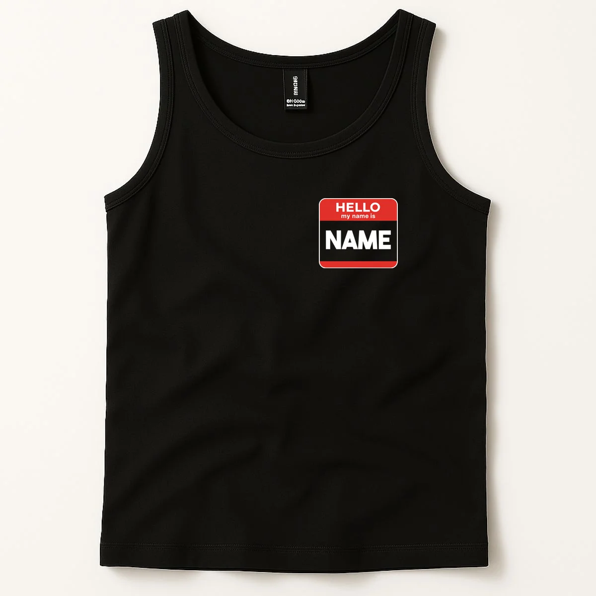 Hello My Name Is Custom Name Funny Personalized Tank Top - Front 1