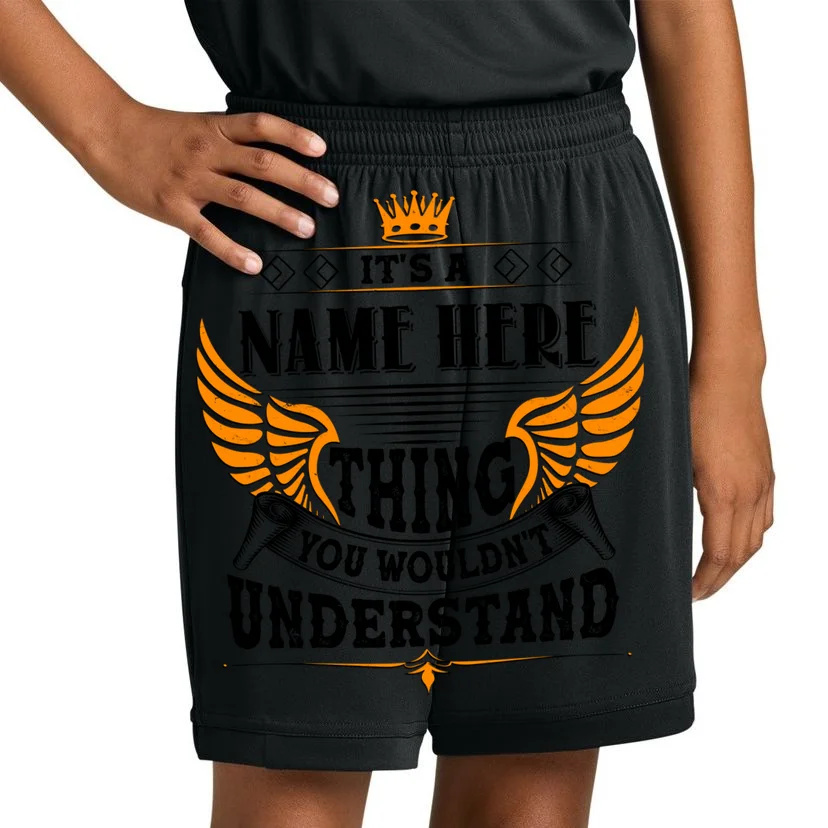 Custom It's A Name Thing You Wouldn't Understand Personalized Text Kids Shorts - Front 1