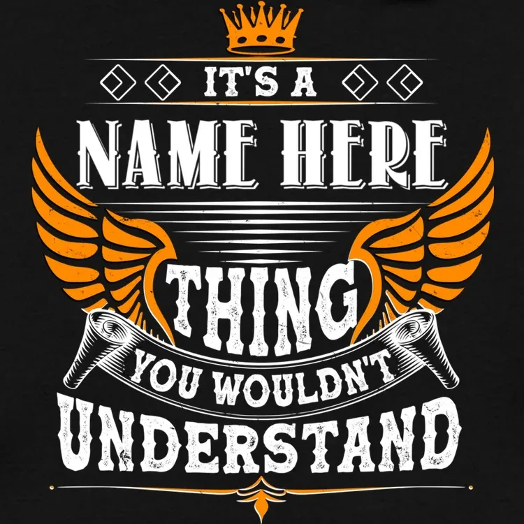 Custom It's A Name Thing You Wouldn't Understand Personalized Text Men's Hoodie - Front - Close-up