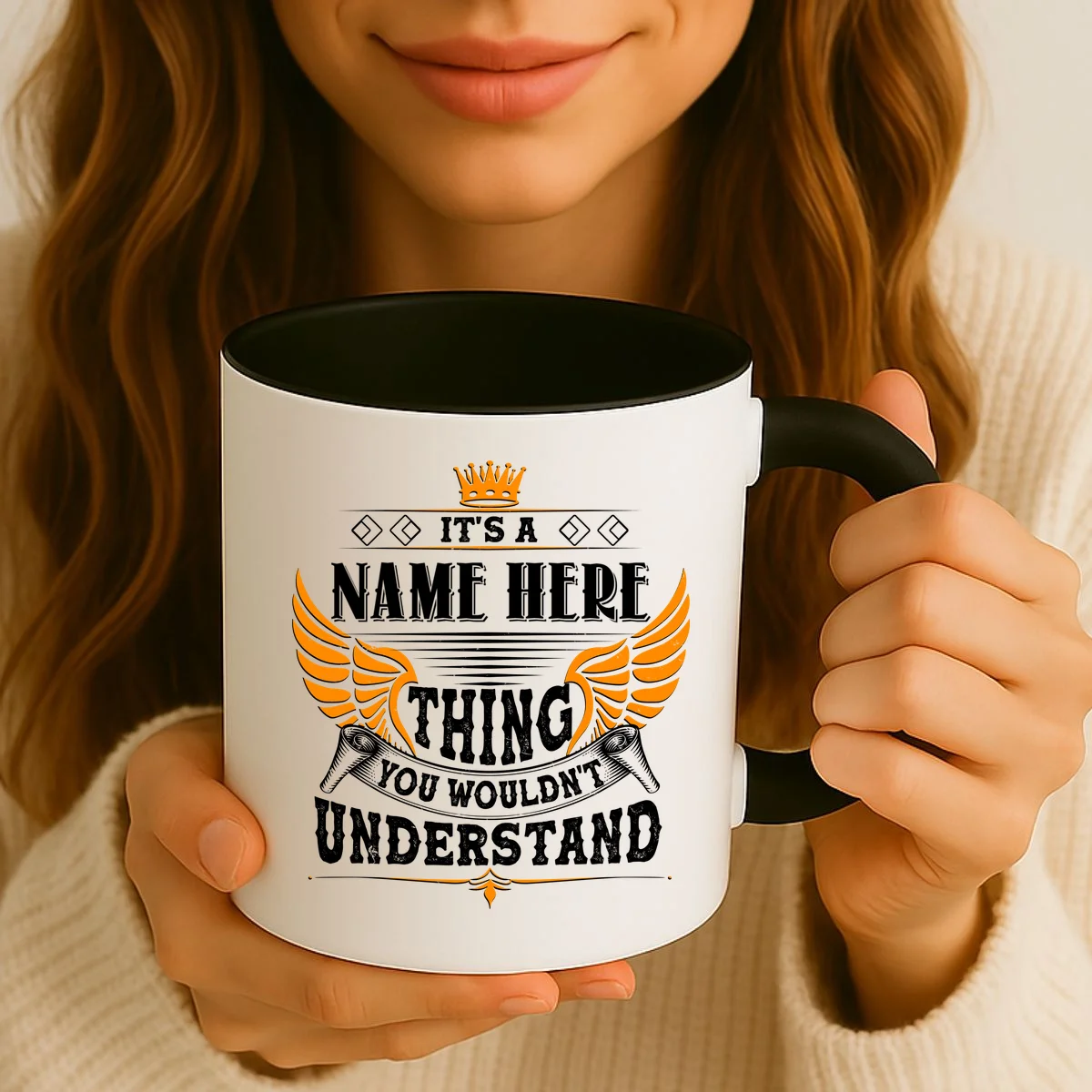 Custom It's A Name Thing You Wouldn't Understand Personalized Text Coffee Mug - Front 2