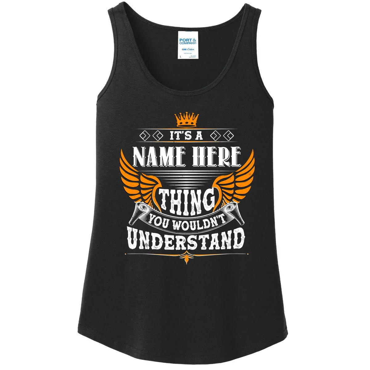 Custom It's A Name Thing You Wouldn't Understand Personalized Text Women's Tank Top - Front