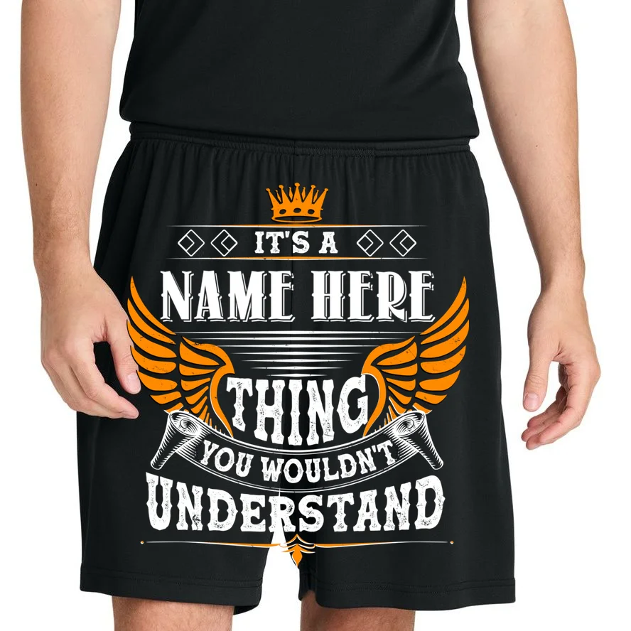 Custom It's A Name Thing You Wouldn't Understand Personalized Text Men's Shorts - Front 1